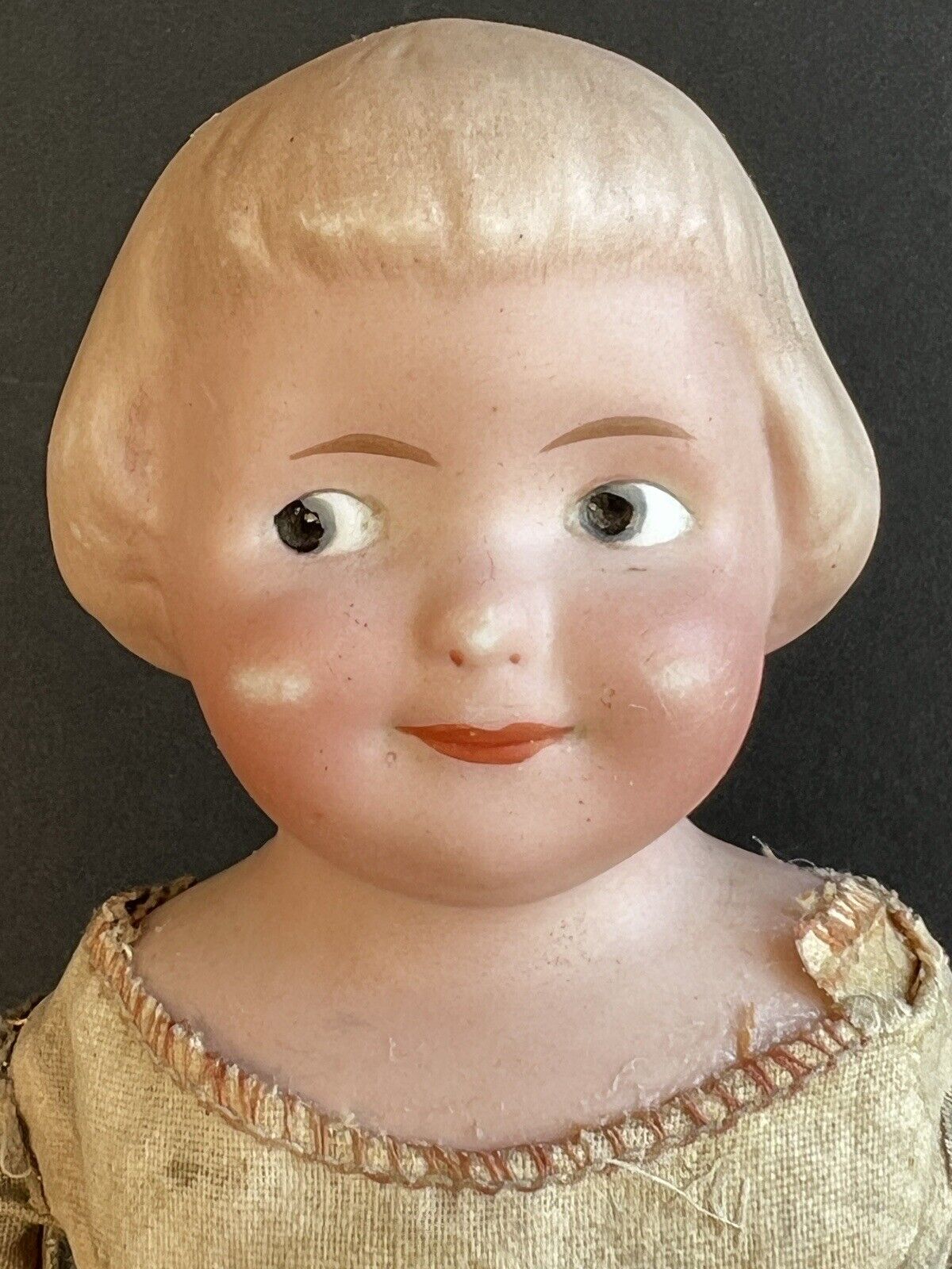 Antique German 13” Gebruder Heubach Googly Girl Bisque Head Doll