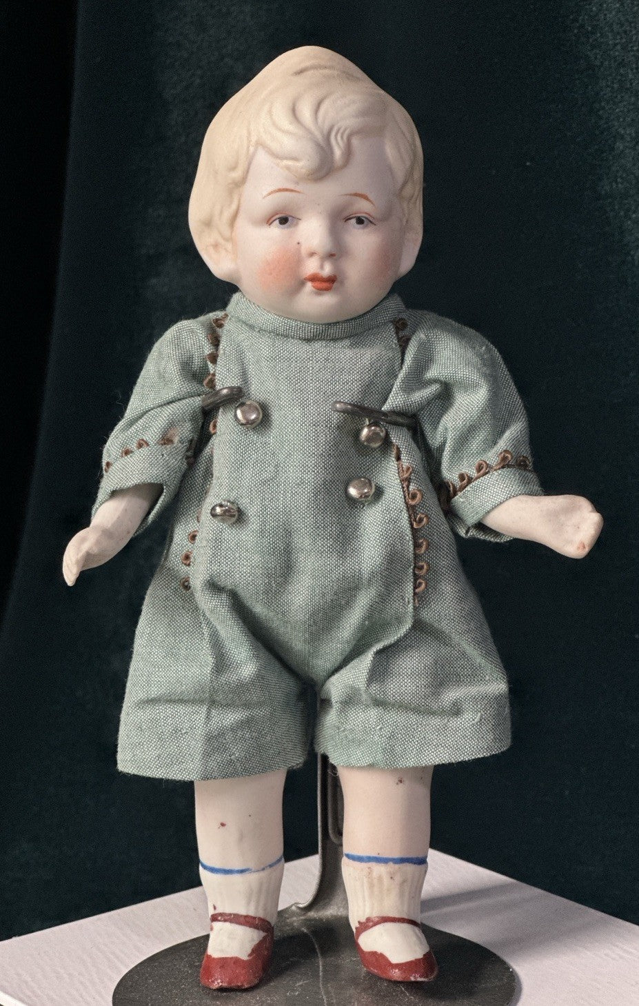 Antique Unmarked German (?) All Bisque Mignonette 6 3/4”Doll