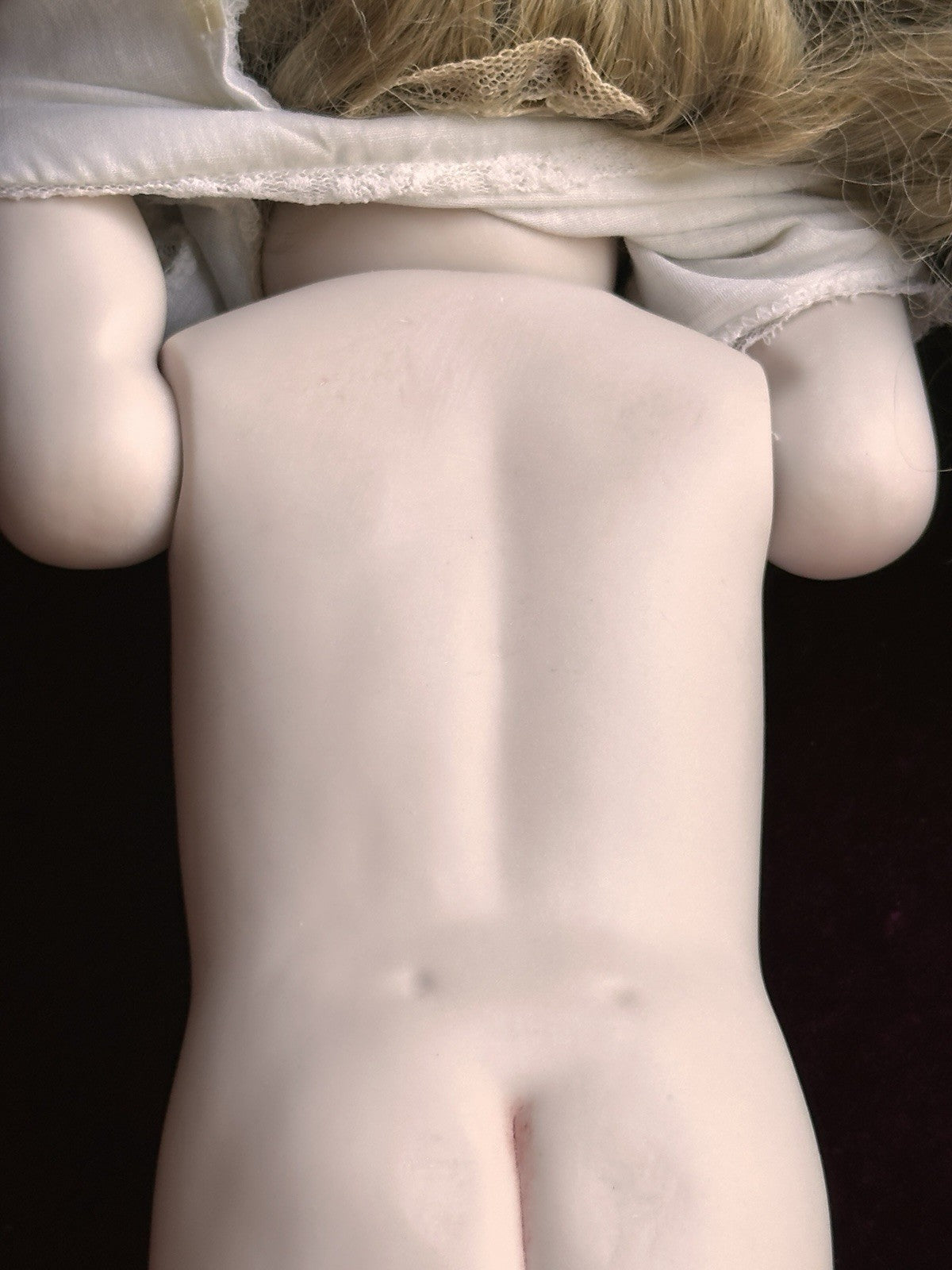 Vintage All Porcelain 19” Reproduction of Antique French Bru Circle Dot Doll