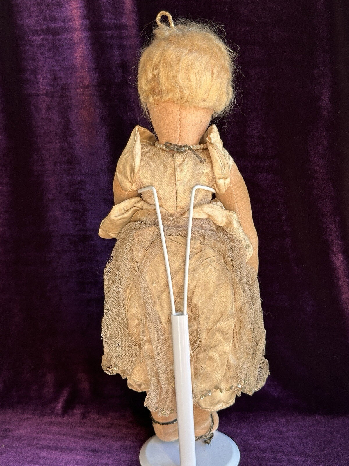 Vintage British Chad Valley 17” Cloth Felt Character Doll