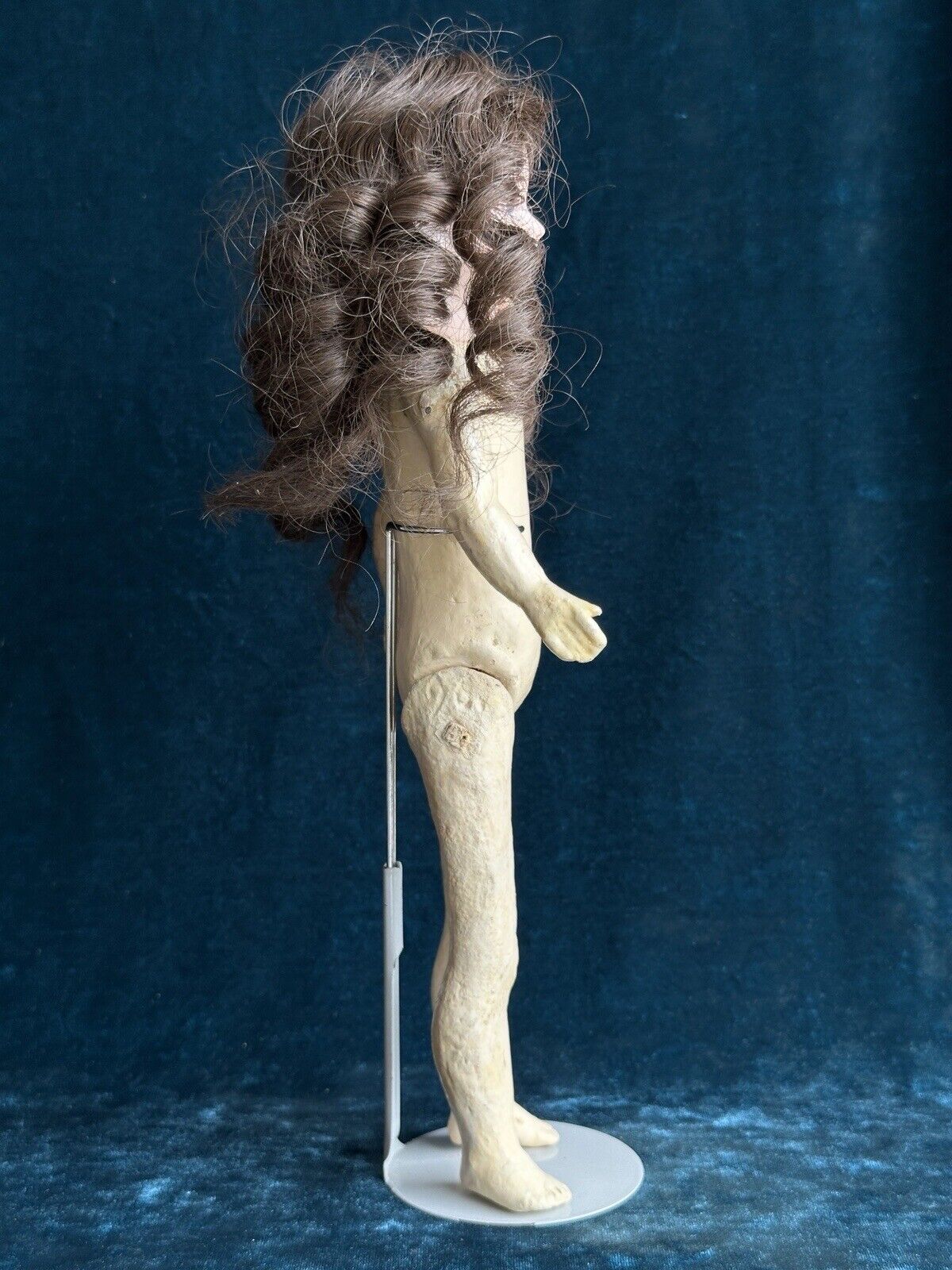 Antique German 12.5” Max Rader or Recknagel R DEP X Bisque Head Doll