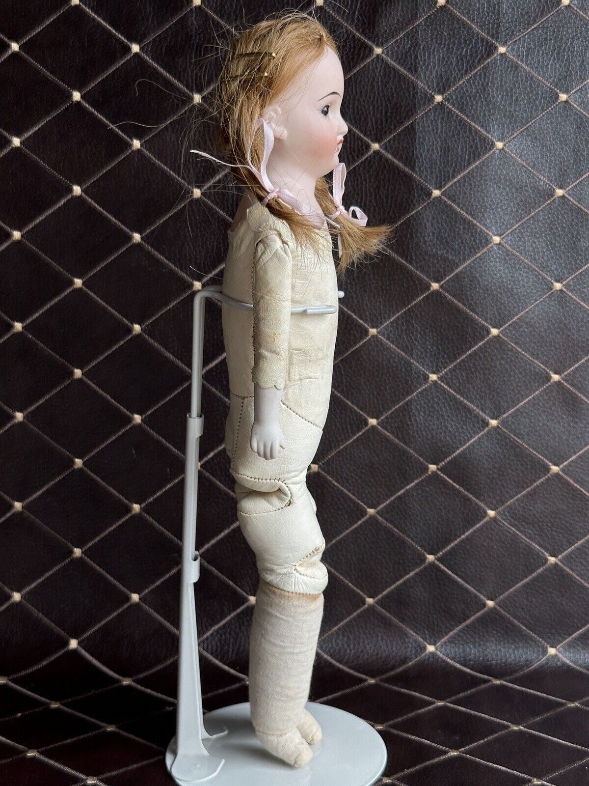 Antique German 14.5” Cuno & Otto Dressel COD 93 DEP Bisque Shoulder Head Doll