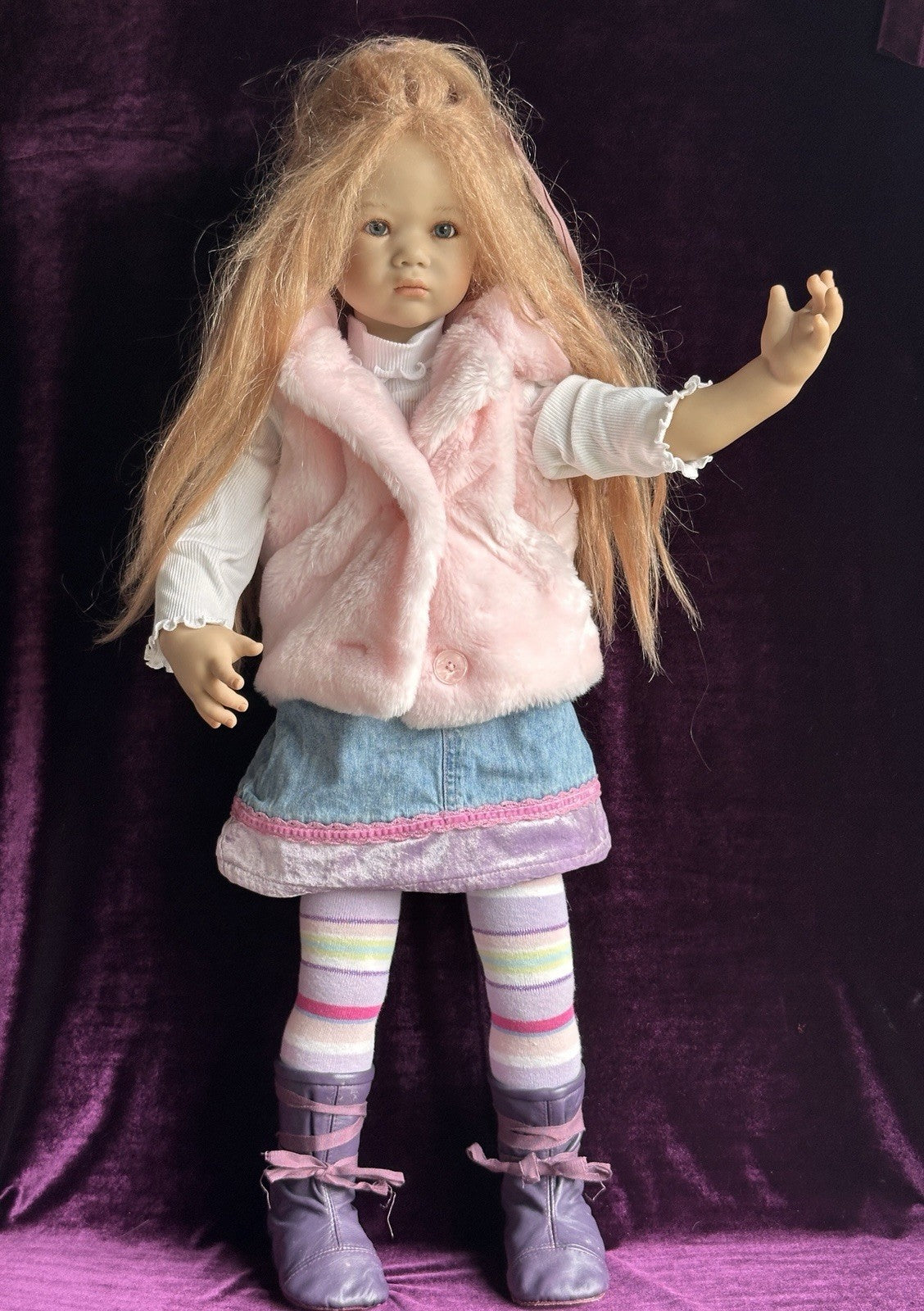 Collectible Vinyl Annete Himstedt Gerti 33.5” Doll Redressed LE 277