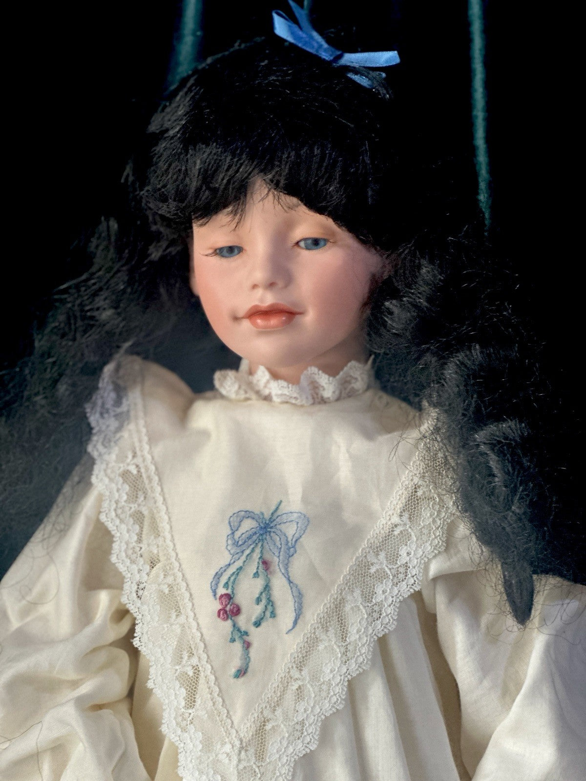 Collectable Elke’s Original Porcelain 25” Doll “Alicia” Box/COA/Book LE 250