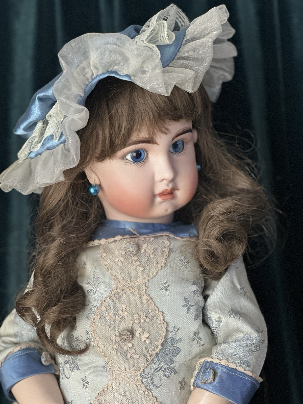 Artist Reproduction of French Jumeau 27” Doll Porcelain Head Seeley Body