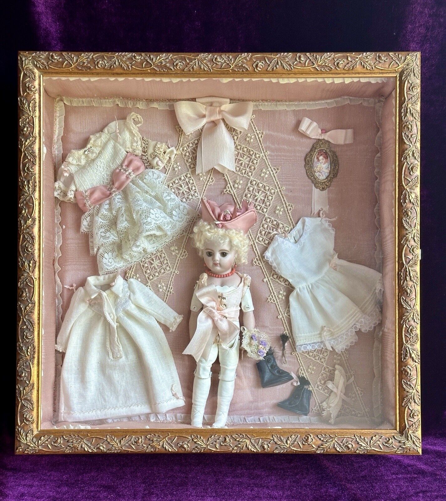 Artist Porcelain Reproduction of French François Gaultier Doll Presentation Box