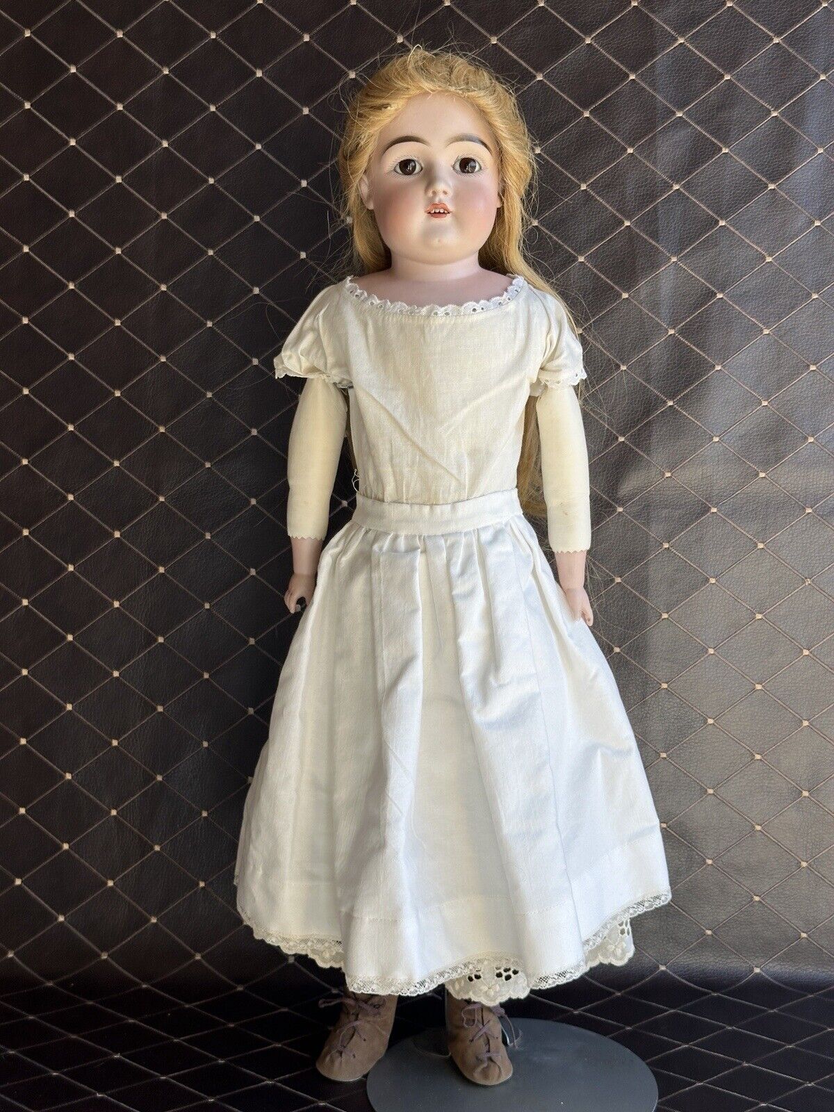 Large Antique German 27” Kestner Turned Bisque Shoulder Head Doll