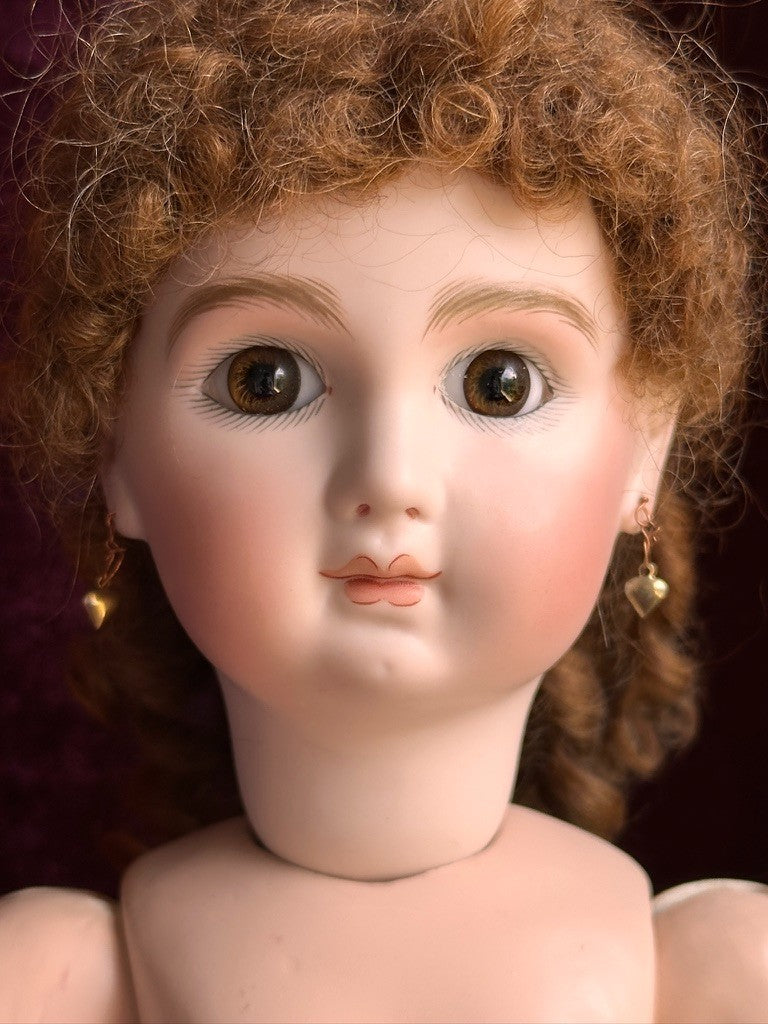 Vintage Reproduction of French Jumeau 18” Doll Porcelain Head by Calli Lou