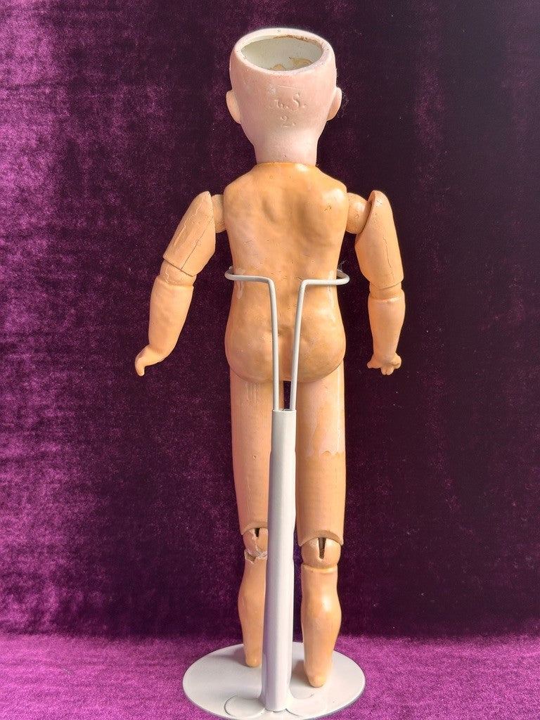 Antique German 15” Paul Schmidt (?) Bisque Head Sonnenberg Body Doll