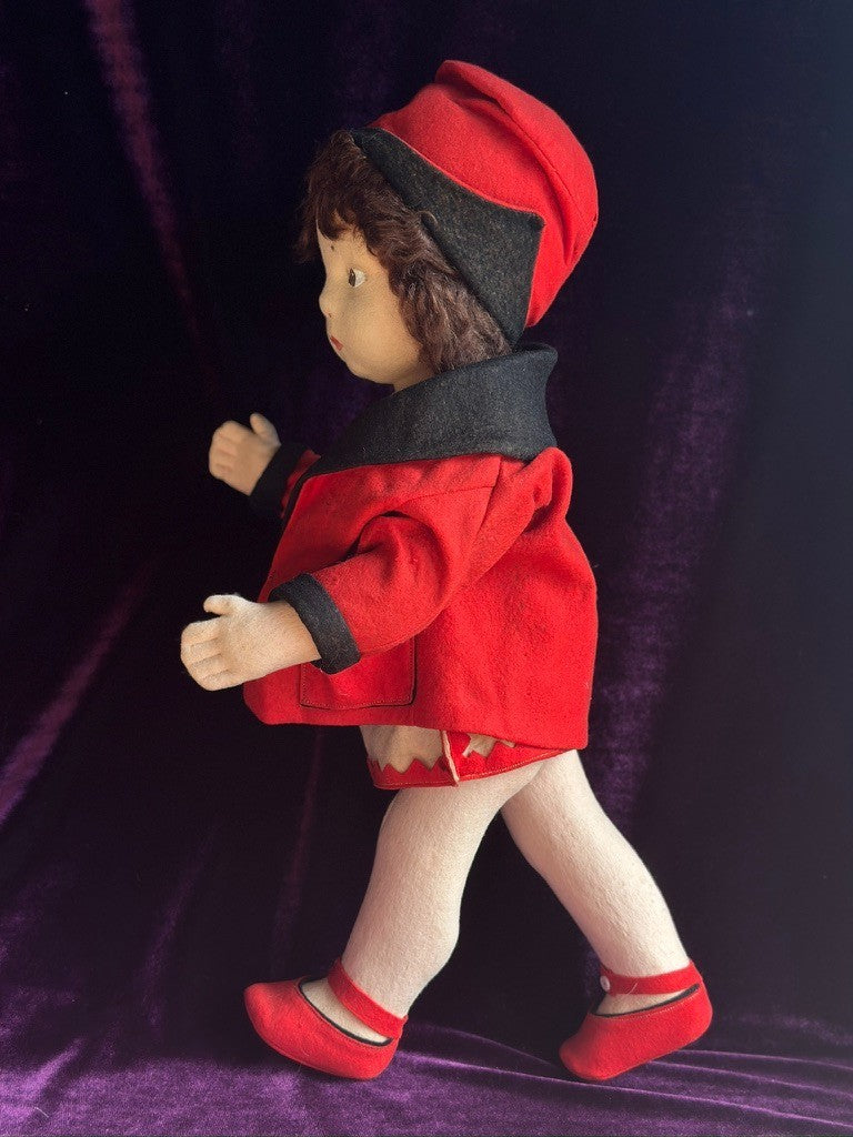 Vintage Italian 20” Early Lenci 109 Felt Cloth Doll
