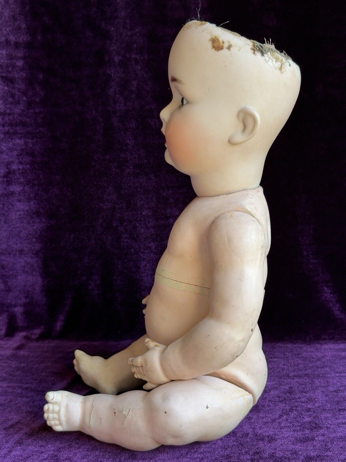 Antique German 16" Schuetzmeister & Quendt 201 Bisque Head Baby Doll