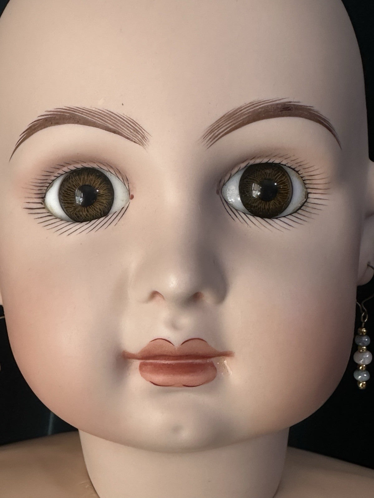 Vintage Artist Reproduction of Antique French Jumeau 30” Doll Porcelain Head