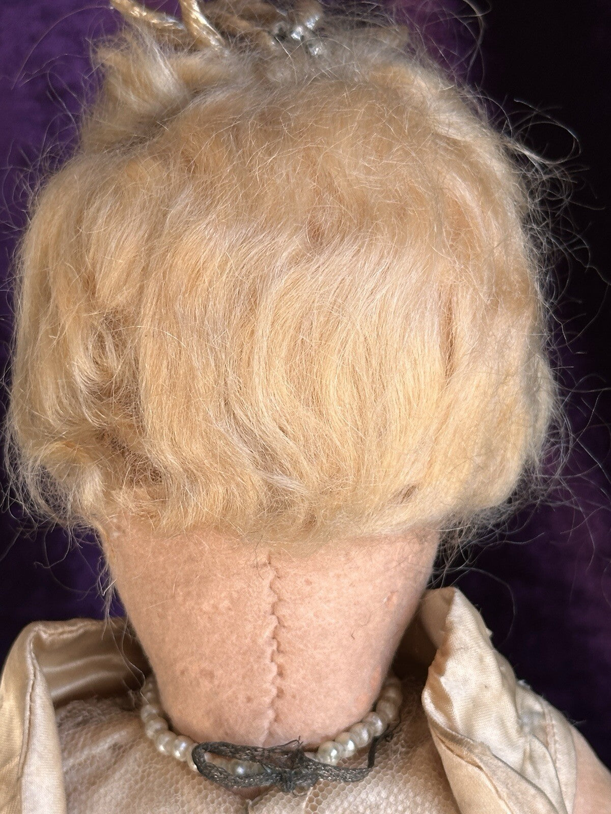Vintage British Chad Valley 17” Cloth Felt Character Doll