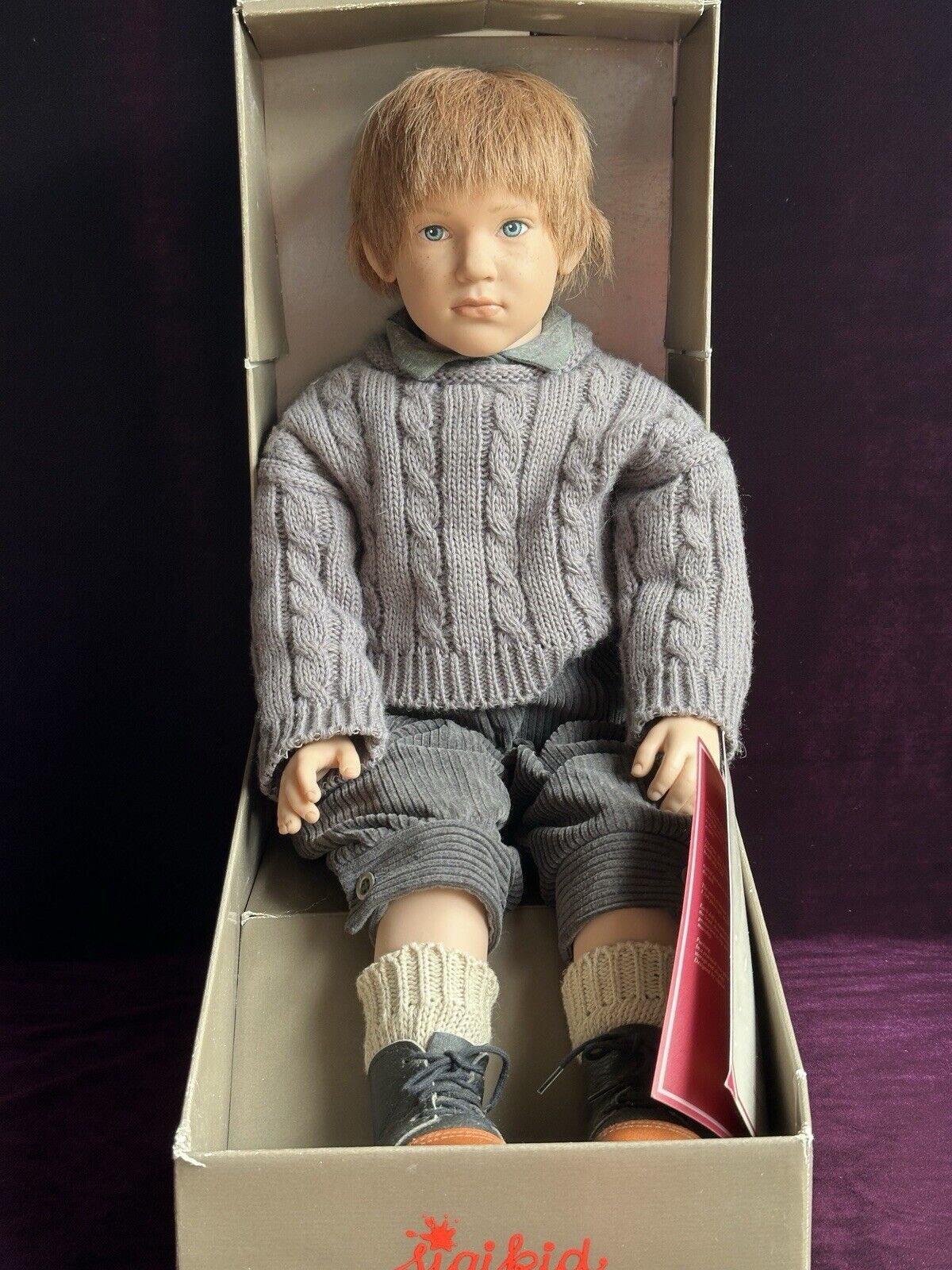 Vintage 24” Sabine Esche Sigikid Sammy Boy Vinyl Doll LE 1500 Box + Tag