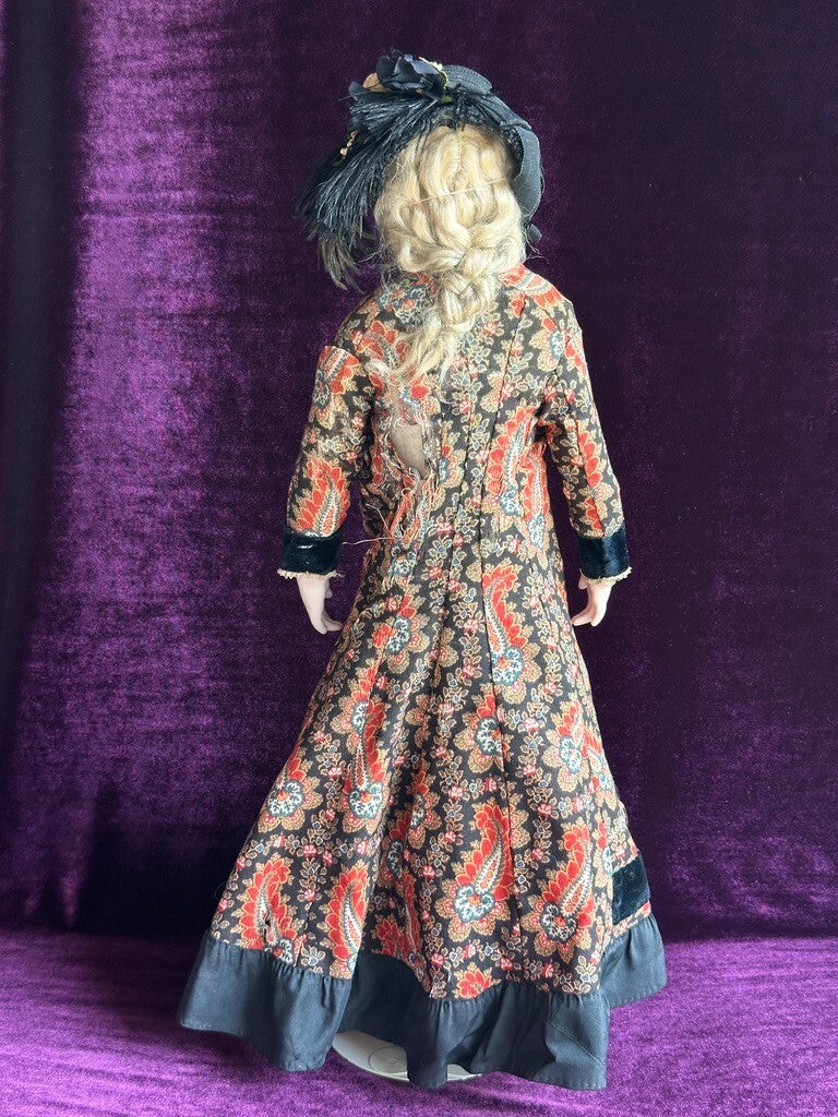 Very Rare 21” Barrois French Fashion Poupee Bisque Head Doll – Painted Eyes