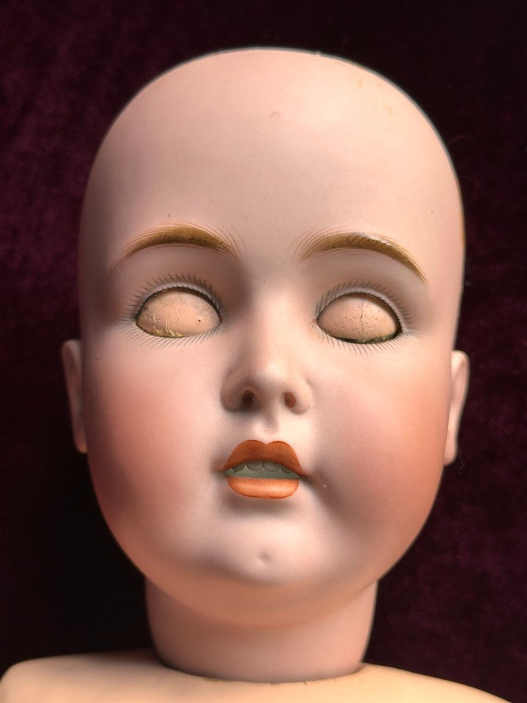 Large Lifelike Antique German 30” Kestner 171 Bisque Head Doll