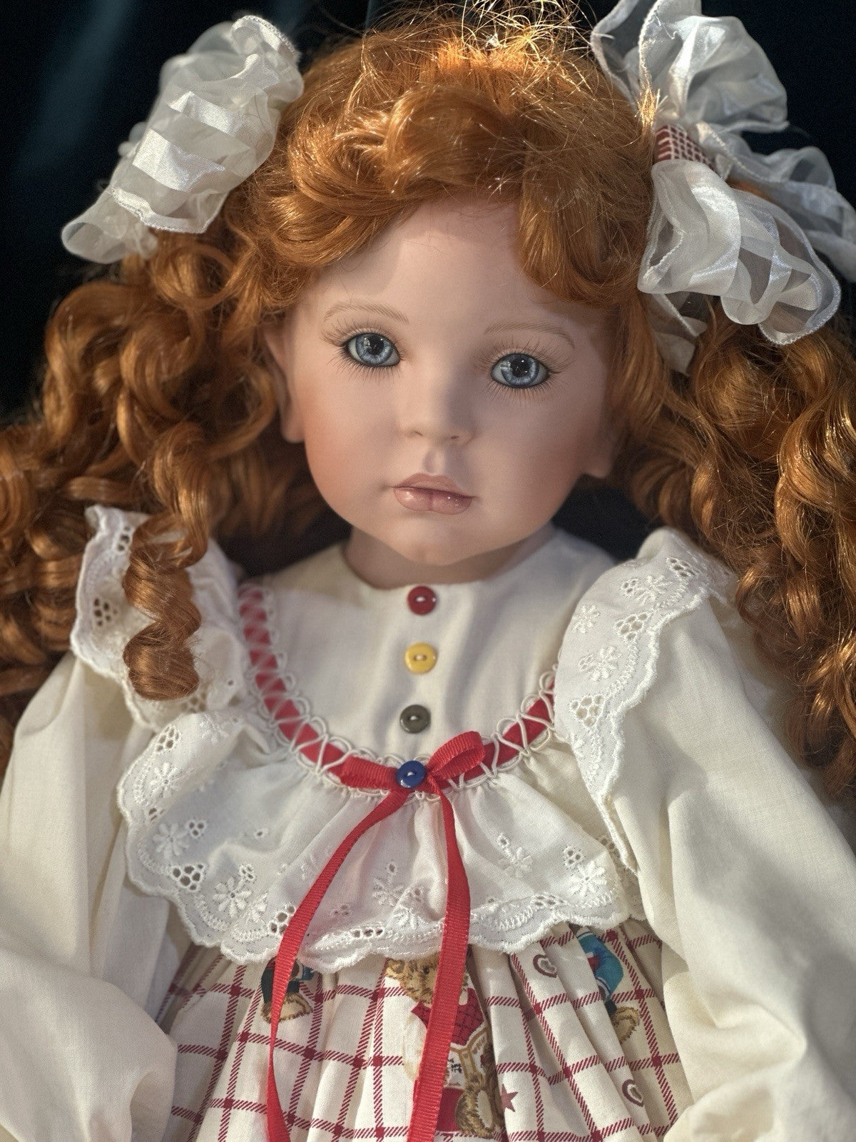 Large 29” Porcelain Doll “Abbie” by Donna Rubert LE 1000 Tag/Toy