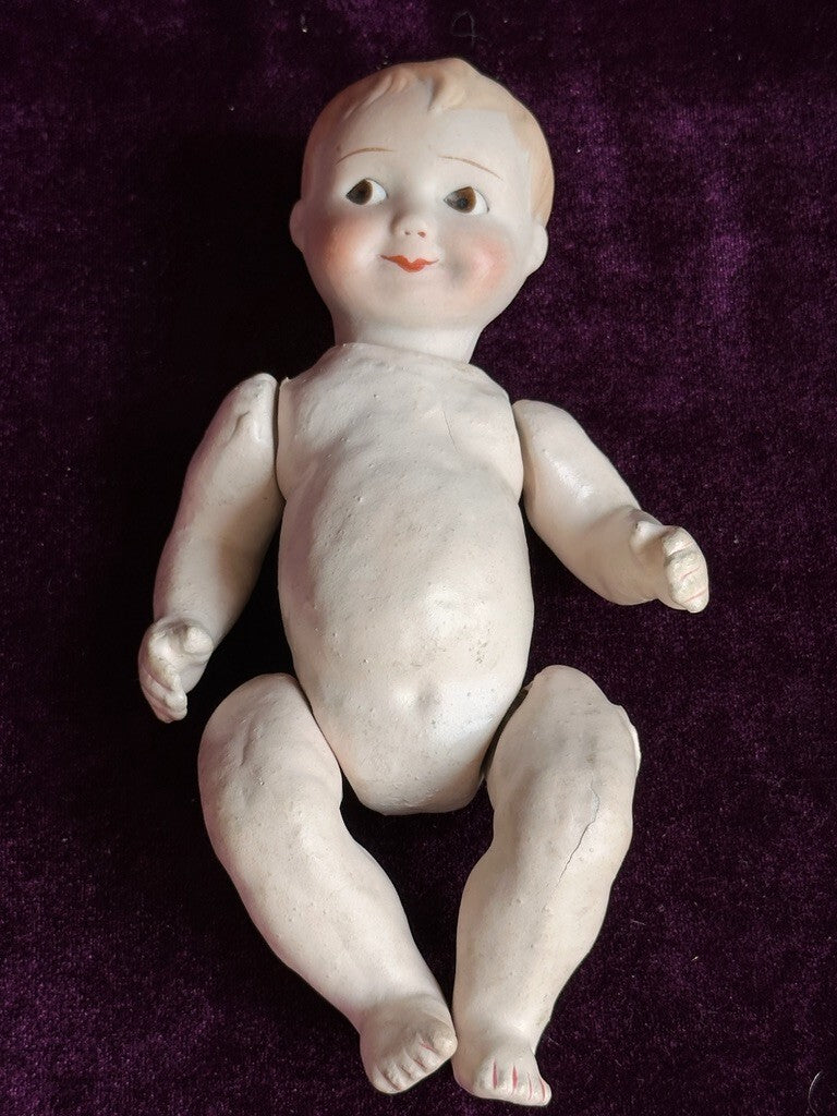 Antique Nippon 7" Bisque Head Composition Body Character Baby Doll