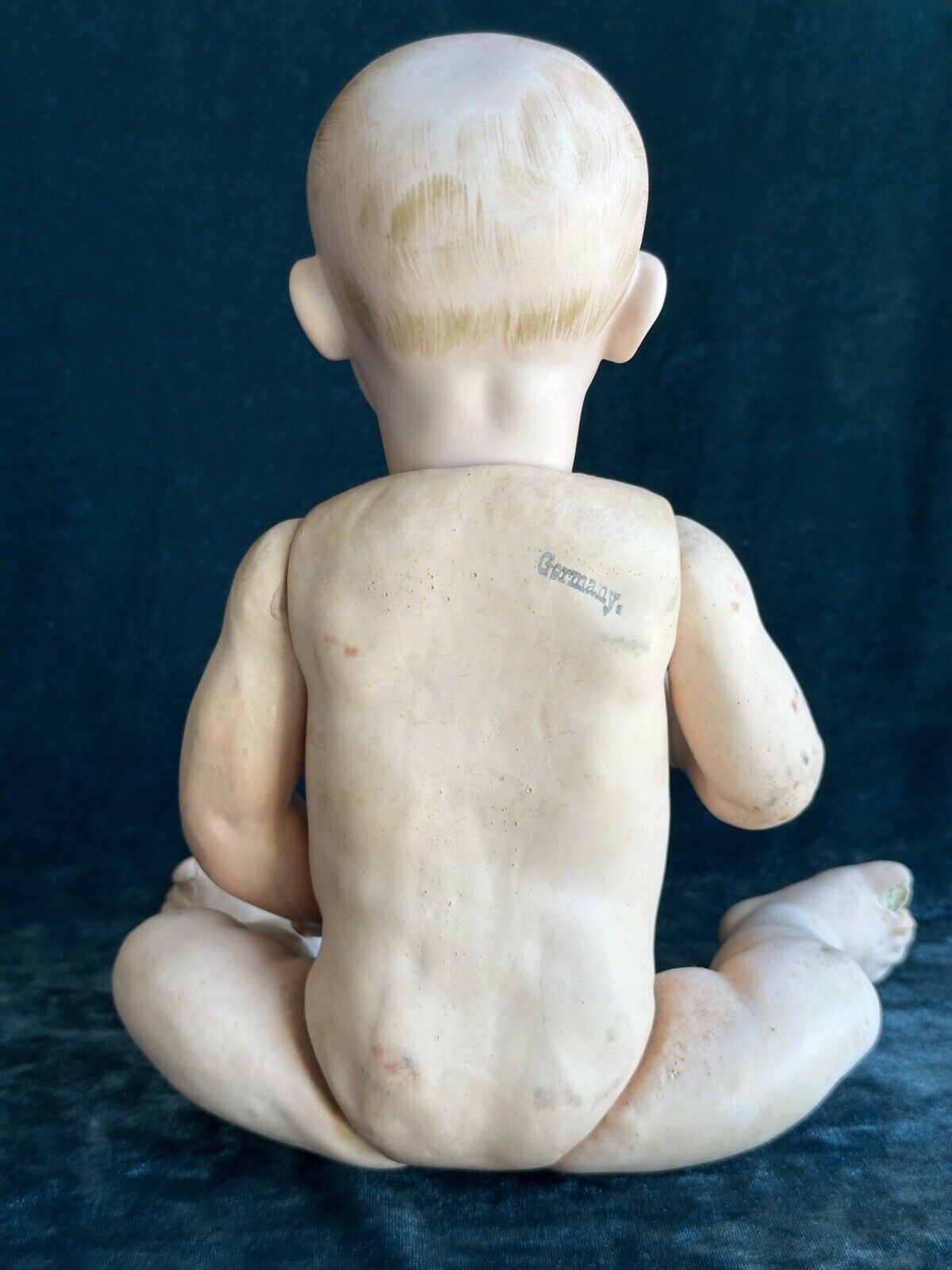 Antique German 13” Kley Hahn 525 Solid Dome Bisque Head Baby Doll Intaglio Eyes