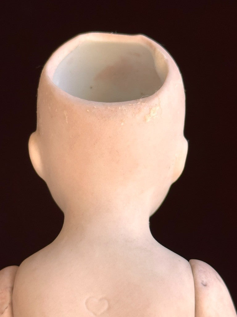 Rare Antique German 6.75” Bahr & Proschild 513 All Bisque Flapper Dollhouse Doll