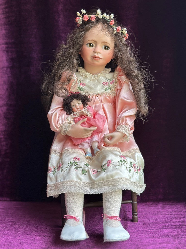 Collectible OOAK Porcelain Doll by Artist Madelaine Nell St. Clair with Tag