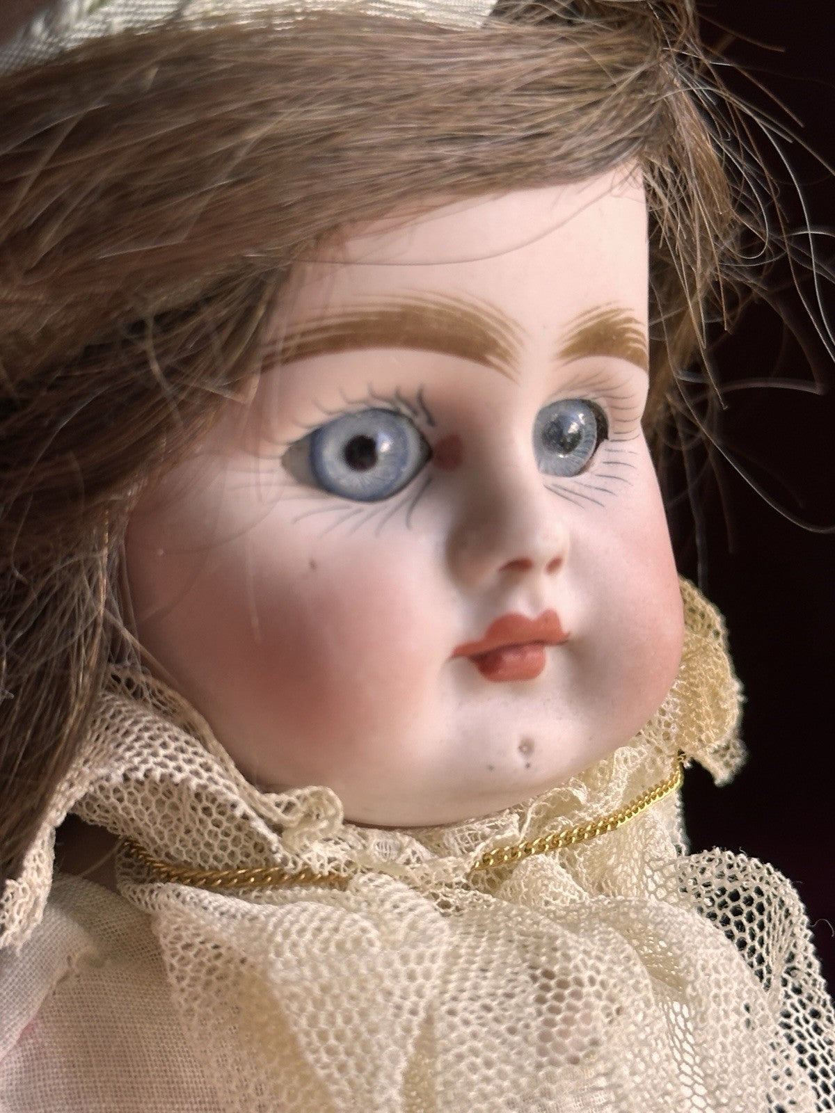 Unidentified 13” Antique French/German 902 or 909 Solid Bisque Head Fashion Doll