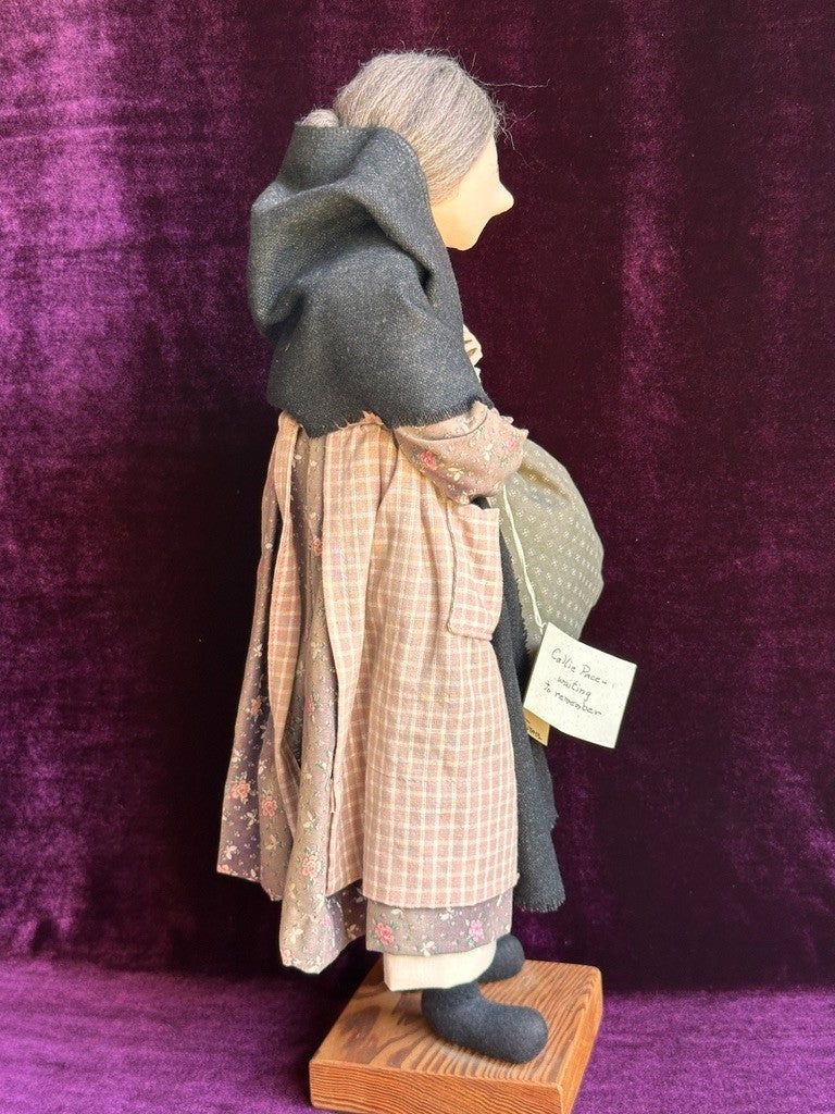 Vintage NIADA Artist Ellen Turner Cloth Painted Handmade 18.5” Doll with Tag