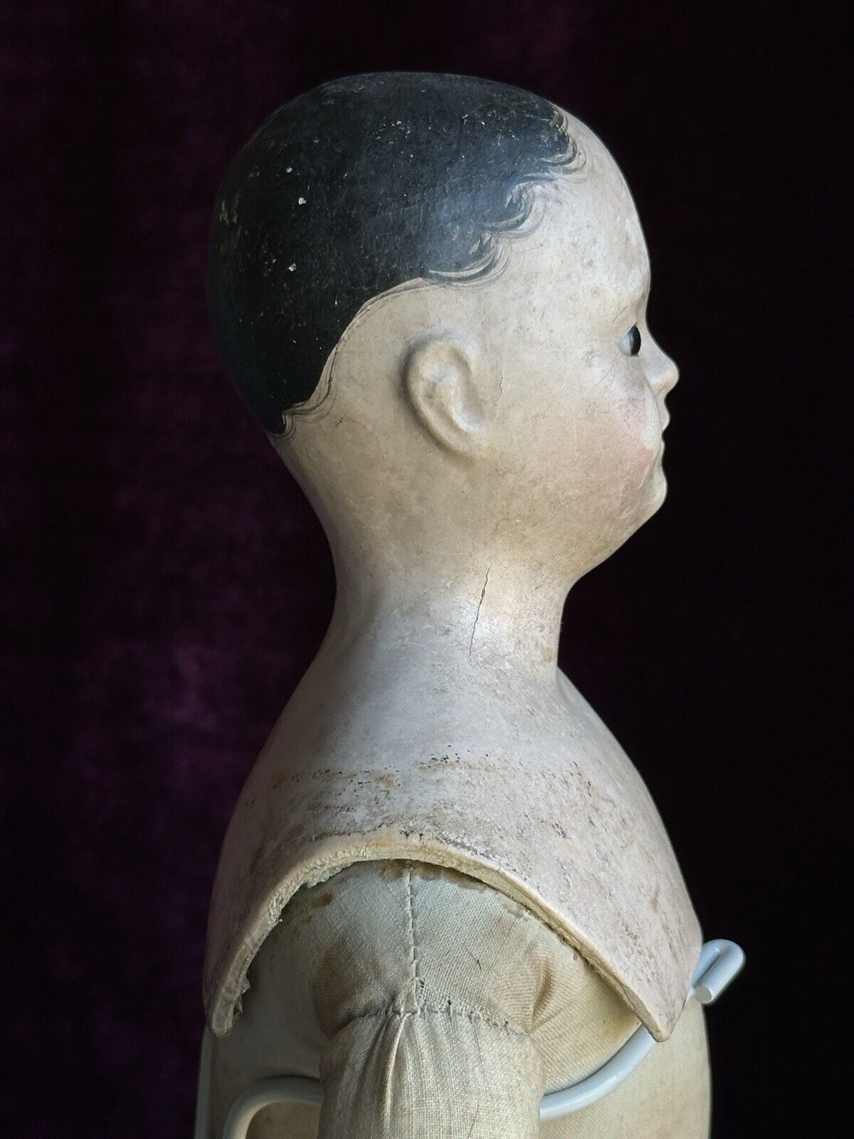 Antique French 21” Andréas Voit Papier Mache Glass Eyes Fashion Doll