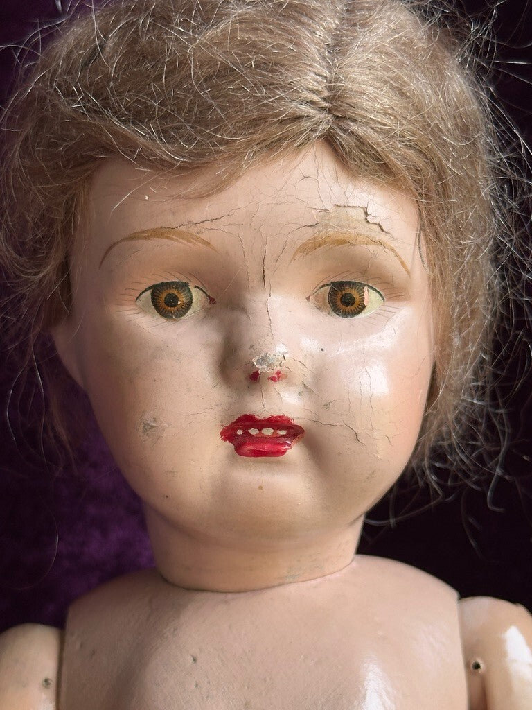 Antique American Schoenhut 16" Miss Dolly Wooden Jointed Doll