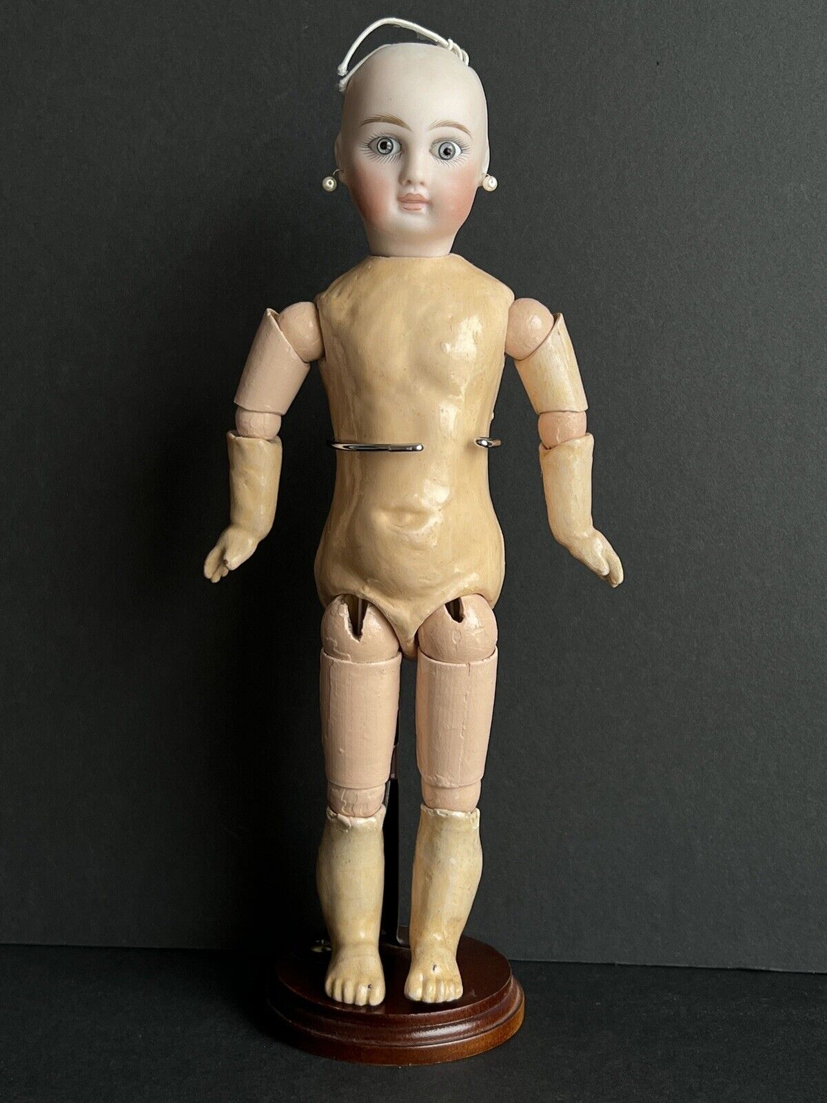 Antique Belton Type Sonnenberg Bru-Like Closed Mouth Bisque Head Doll
