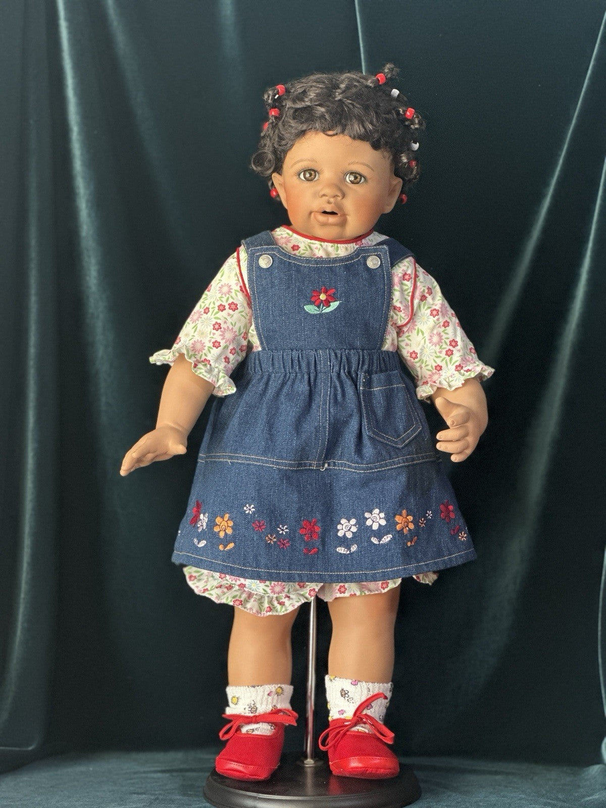 Collectible Porcelain 24” Doll “Jenna” by Monika Levenig LE 600 Tag/COA