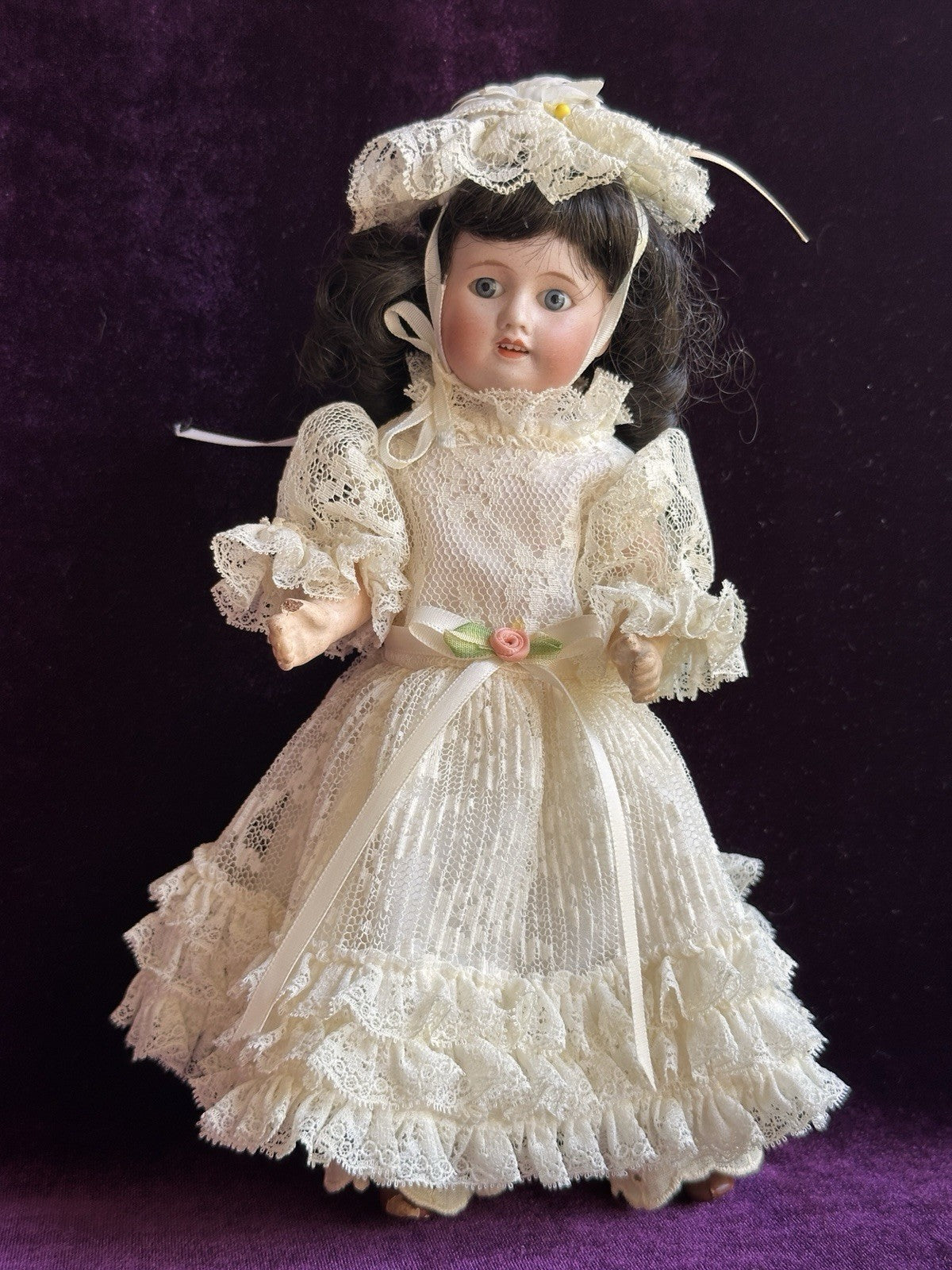 Antique French Petite 9” Unis France 60 Bisque Head Doll