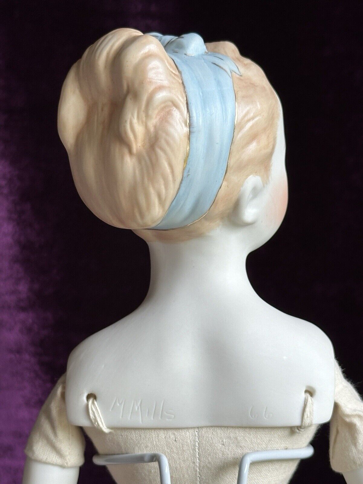 Vintage 18” Artist Signed Pinkie Character Parian China Doll