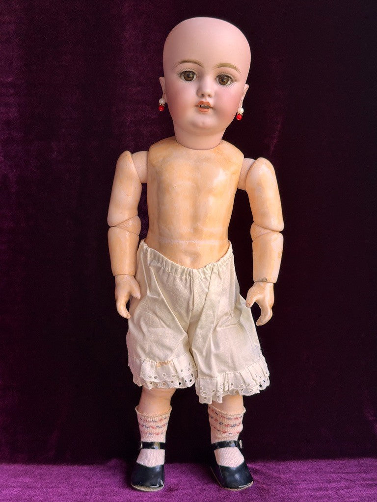 Rare Early Antique German 18” Kestner 189 Bisque Head Doll Composition Body