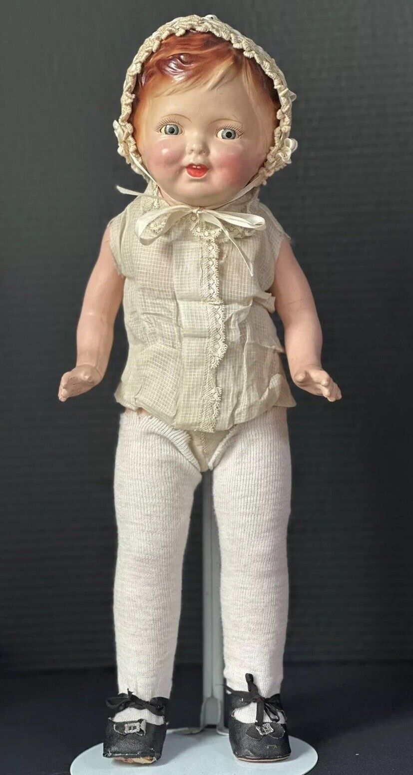Vintage 1920’s “Kiddie Pal Dolly” by Regal Mfg Co Tin Sleep Eye 20” Doll