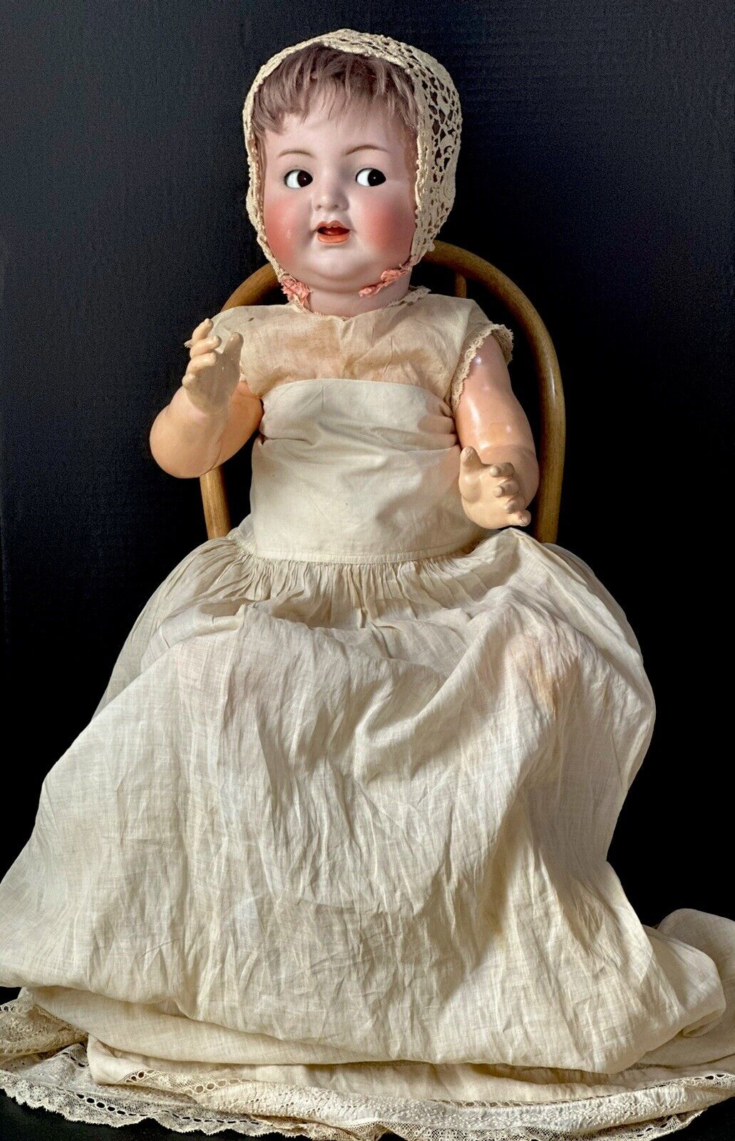 Large 24” Antique German Simon & Halbig Kammer & Reinhardt Flirty Eyes Baby Doll