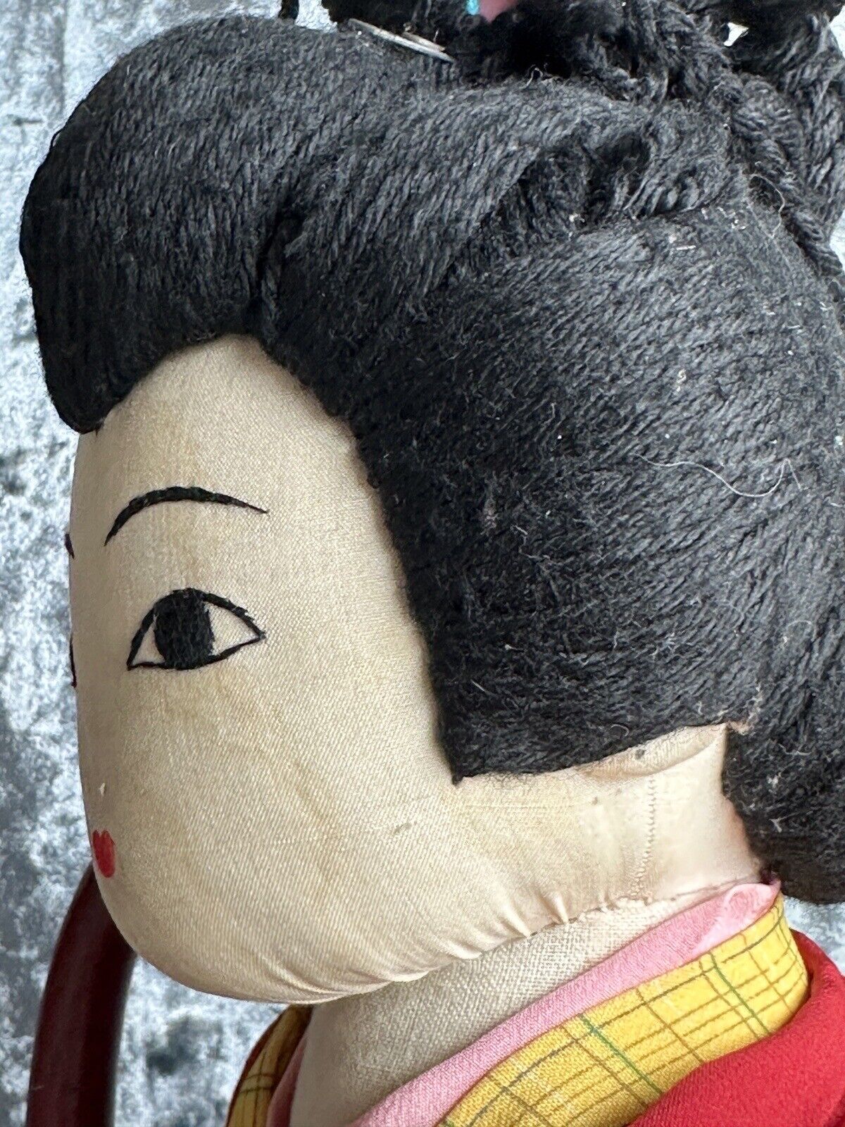 Vintage 18” Japanese Willy Seiler Artist Cloth Oriental Doll