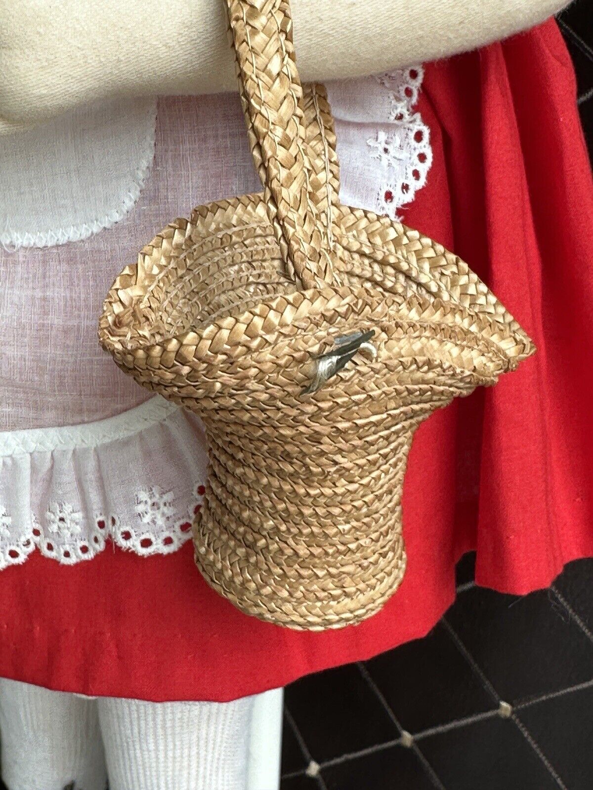 Vintage 23” Artist Signed Felt Cloth Red Riding Hood Doll by Gabriele West LE 50