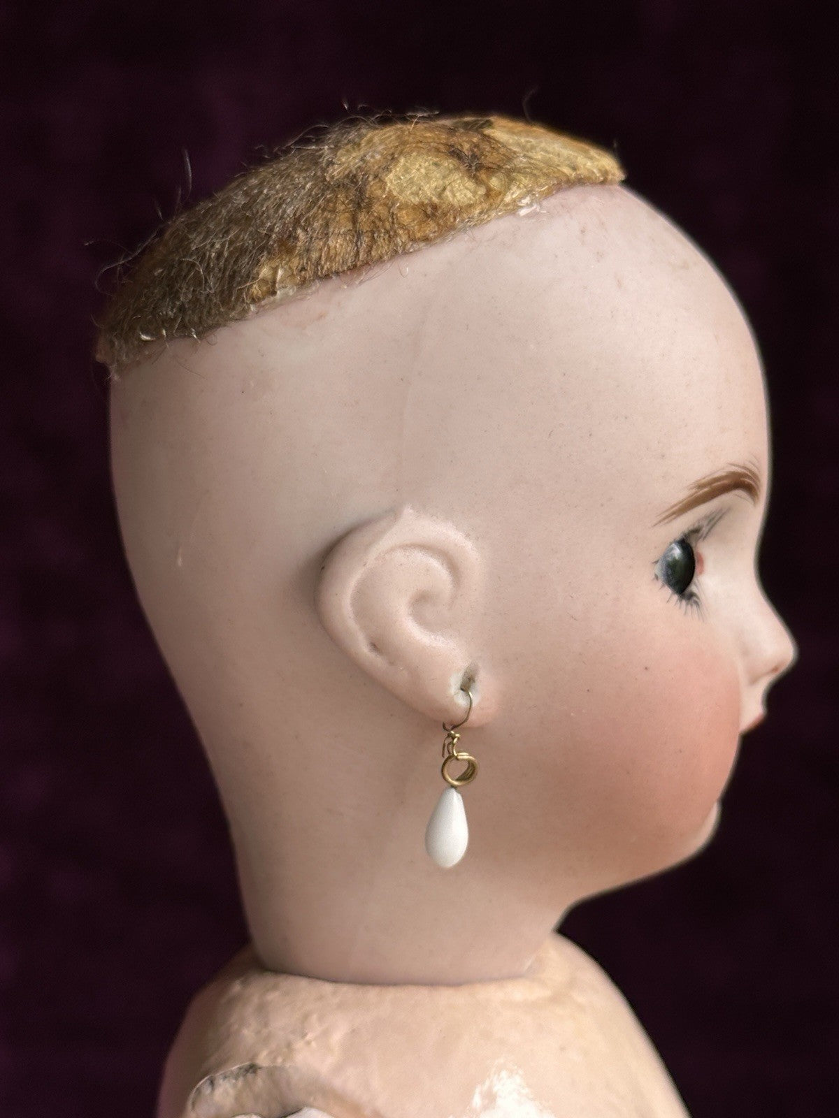 Antique French 10” Bleuette SFBJ France Bisque Head Doll with Extras