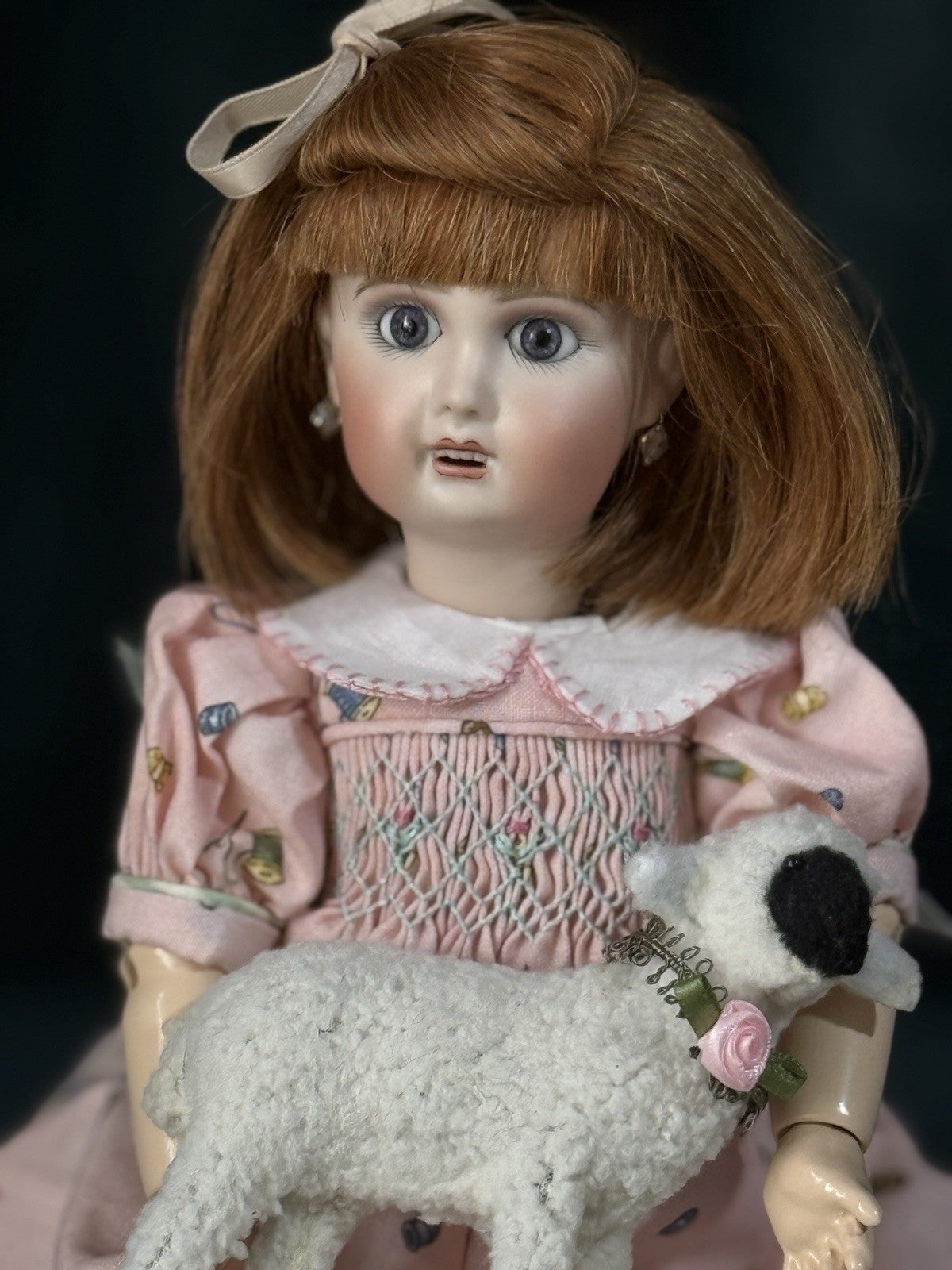 Porcelain/Composition 11” Reproduction of Antique French Bleuette Doll