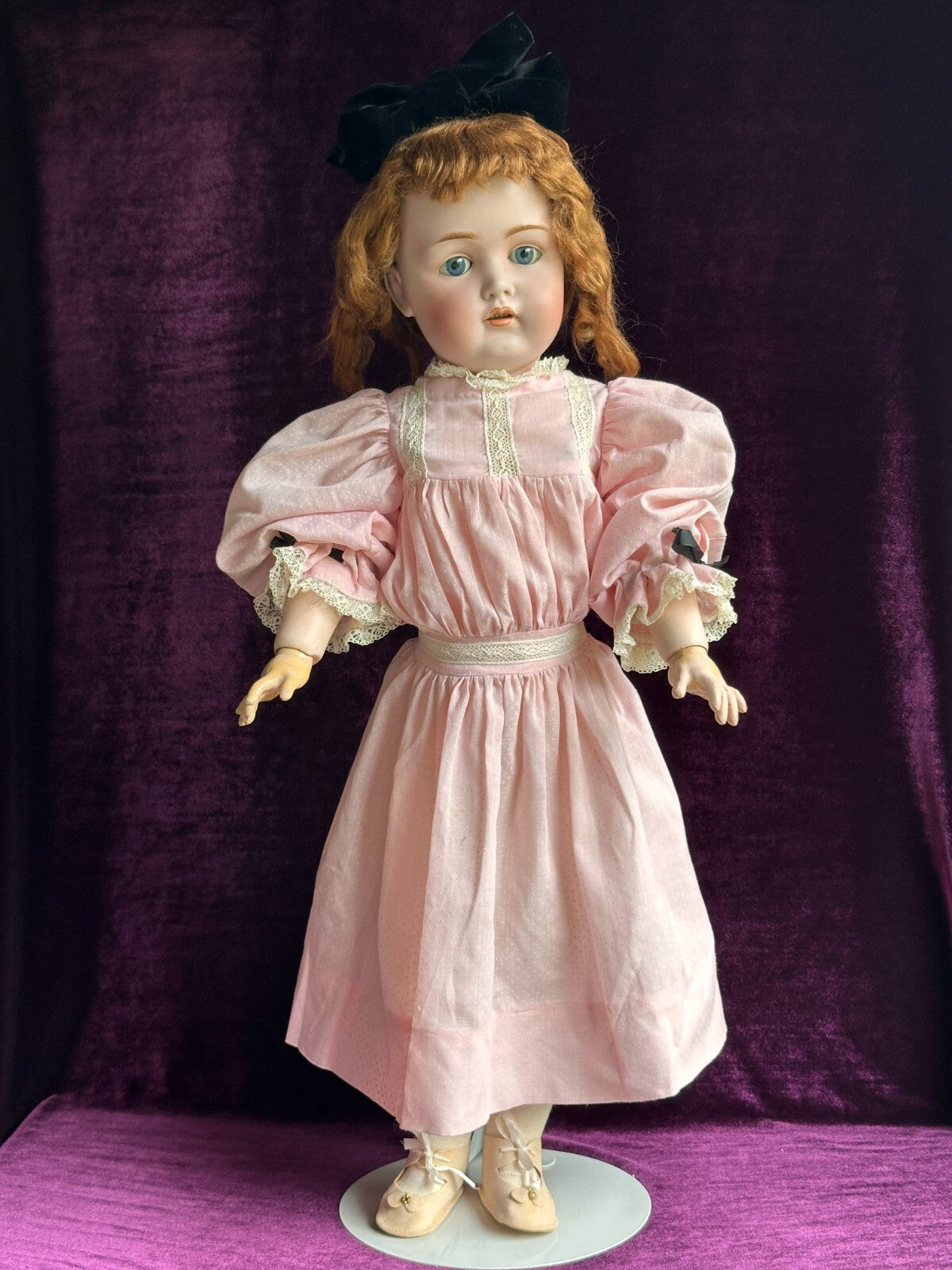 Antique German 26” JDK Kestner 214 Bisque Head Doll Composition Body