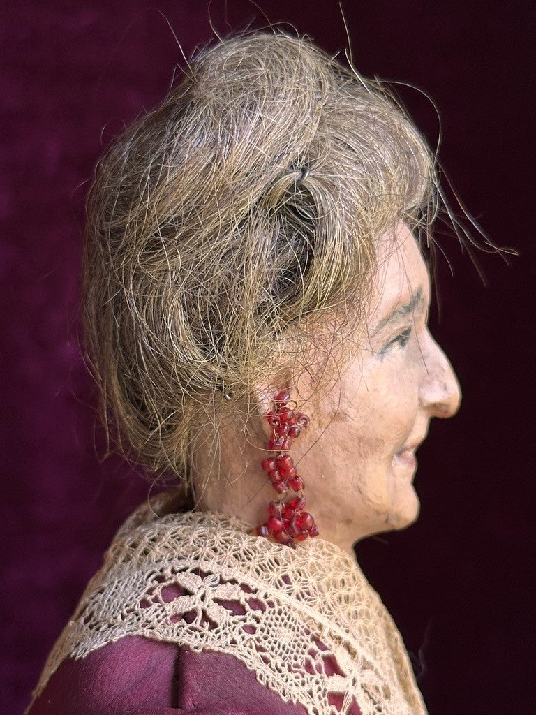 Vintage 15.5” OOAK Artist Clay Sculptured Character Portrait of Woman Doll