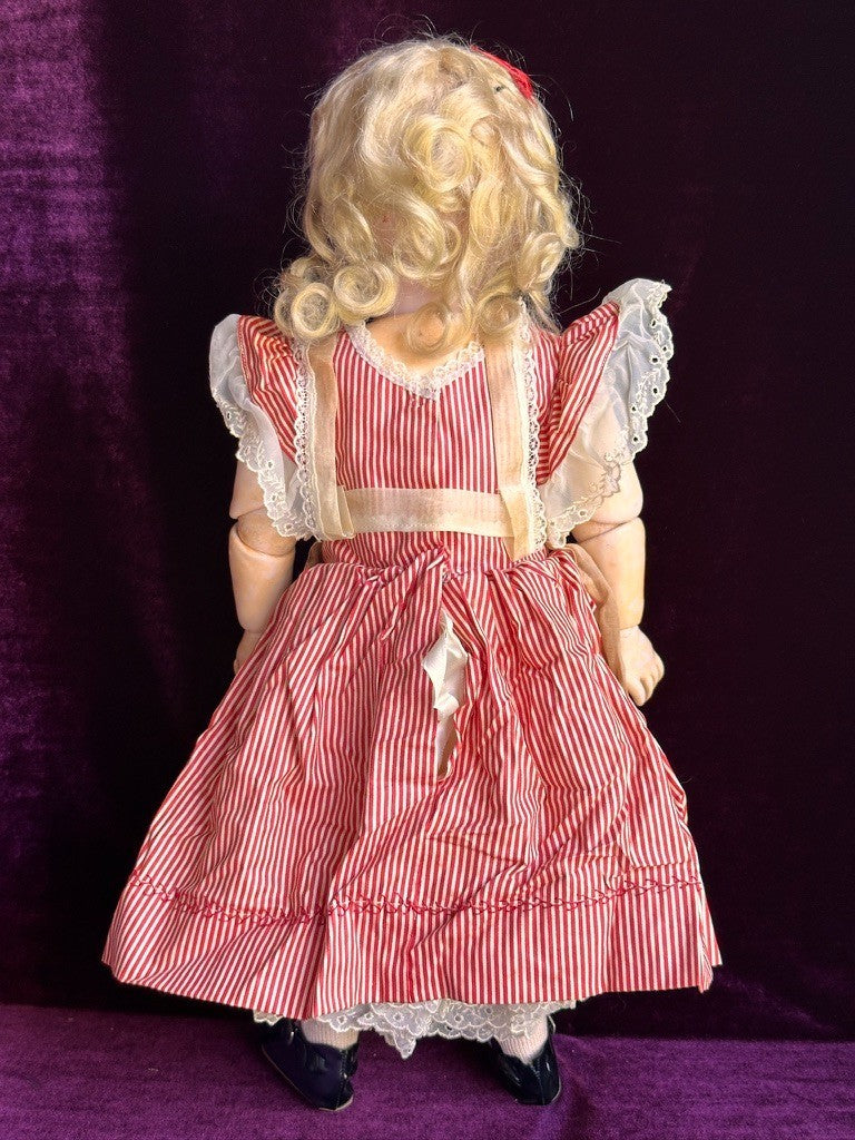 Rare Early Antique German 18” Kestner 189 Bisque Head Doll Composition Body