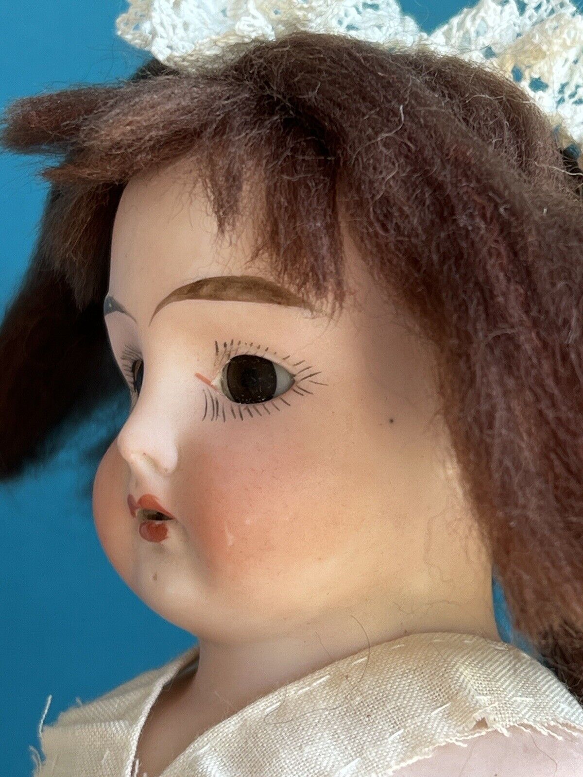 Antique German 12” Armand Marseille Darling Bisque Shoulder Head Doll