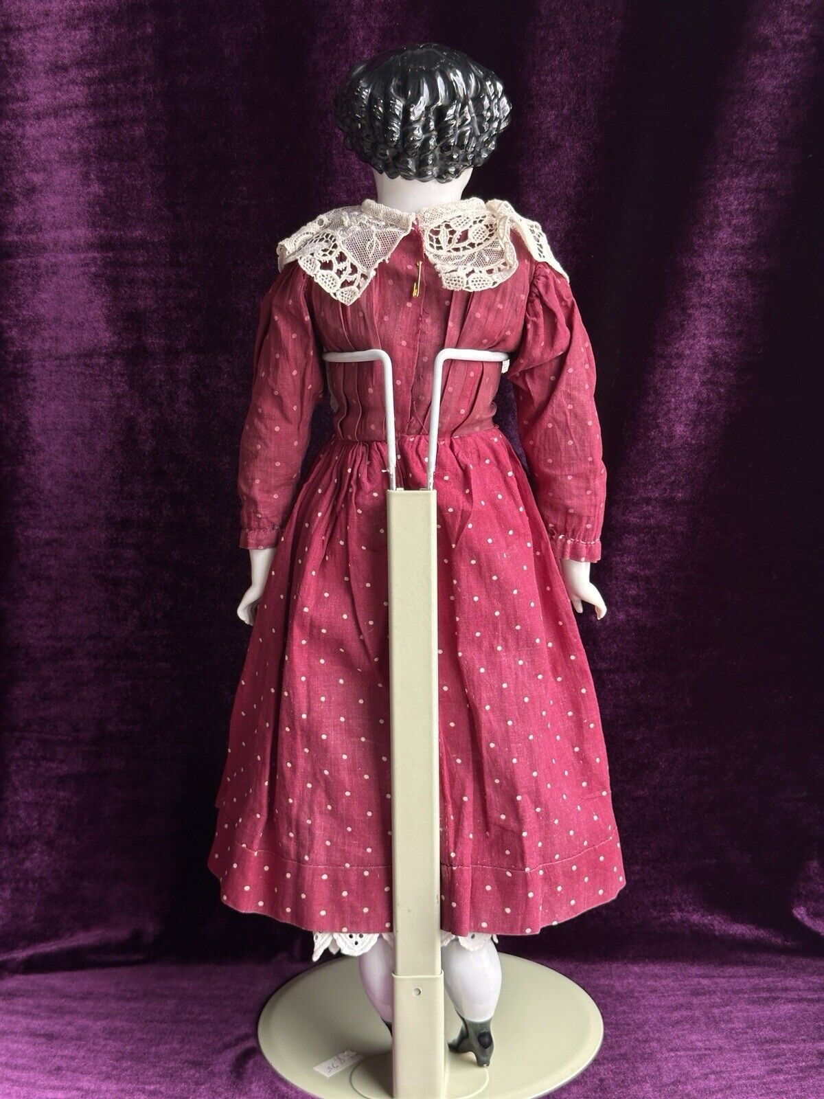 Antique German 22.5” Flat Top Highbrow China Shoulder Head Doll