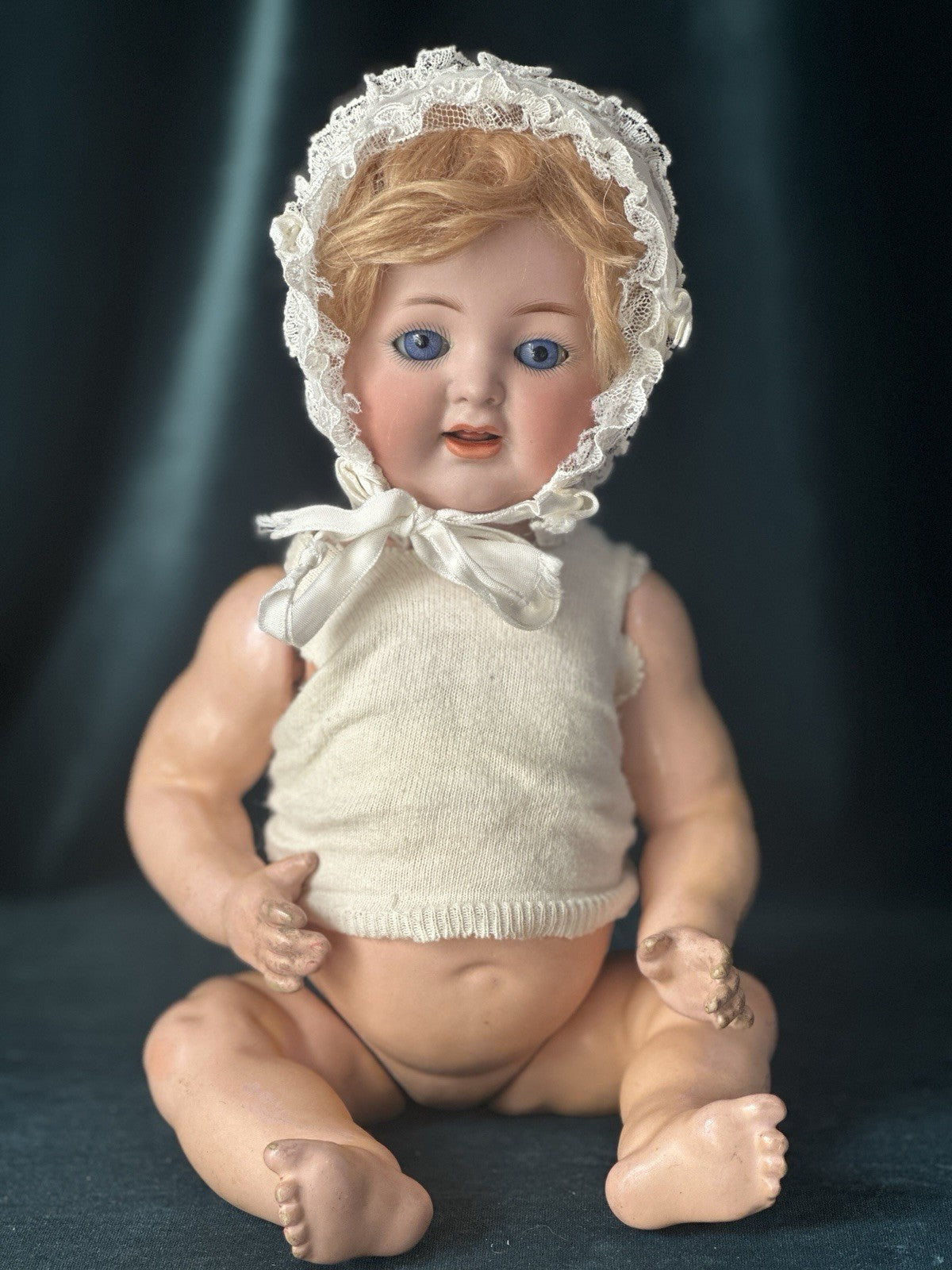 Antique German Simon Halbig Mold 126 Baby 14” Doll Bisque Head Composition Body