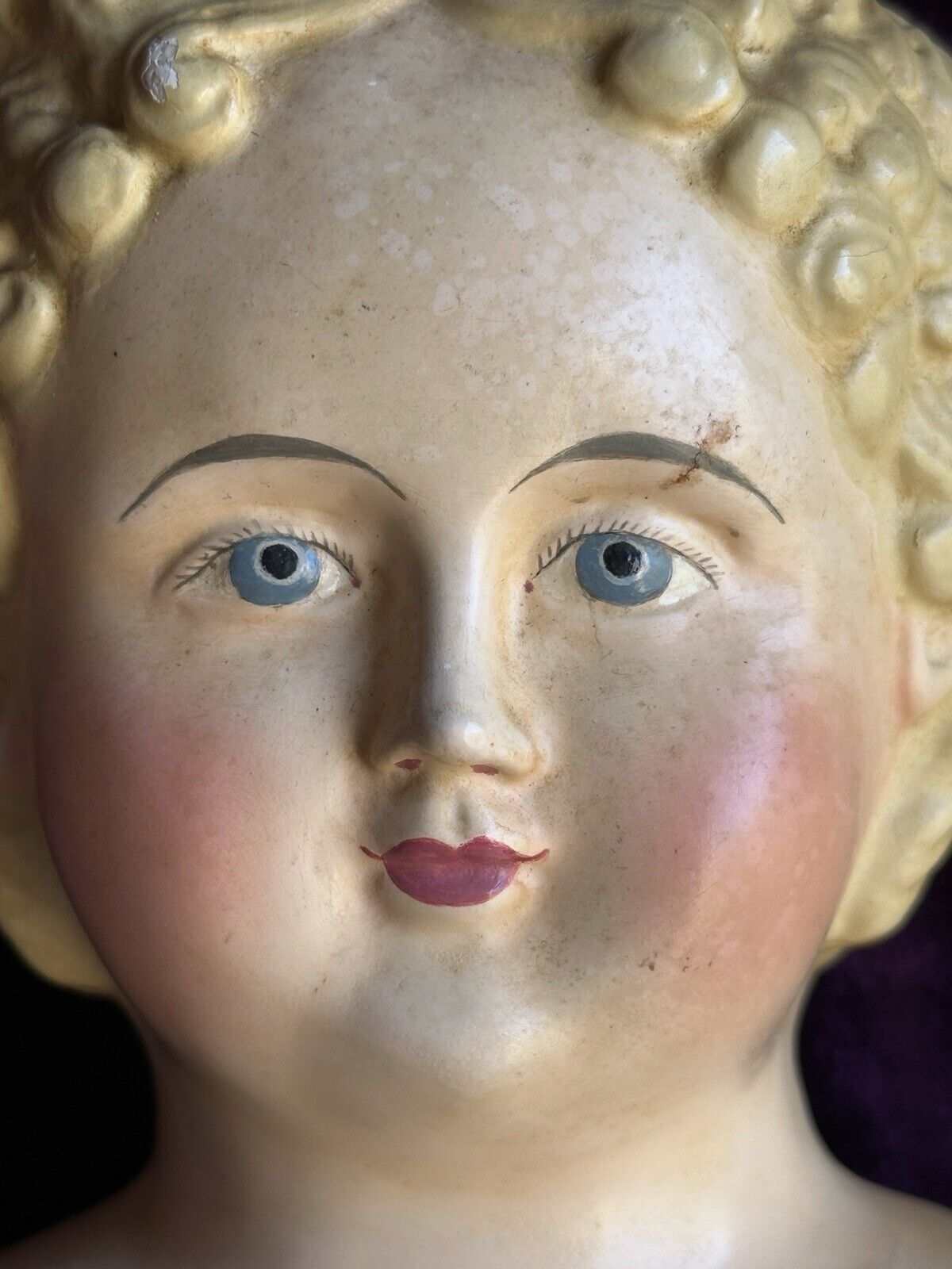 Large Antique American Greiner #10 Papier Mache Head Doll Restored by Emma Clear