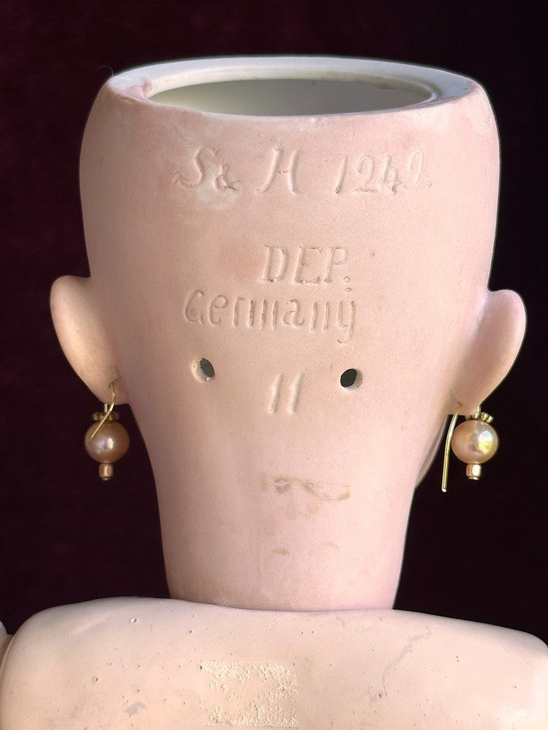 Antique German 24” Simon Halbig 1249 DEP SANTA Doll Bisque Head Marked Body