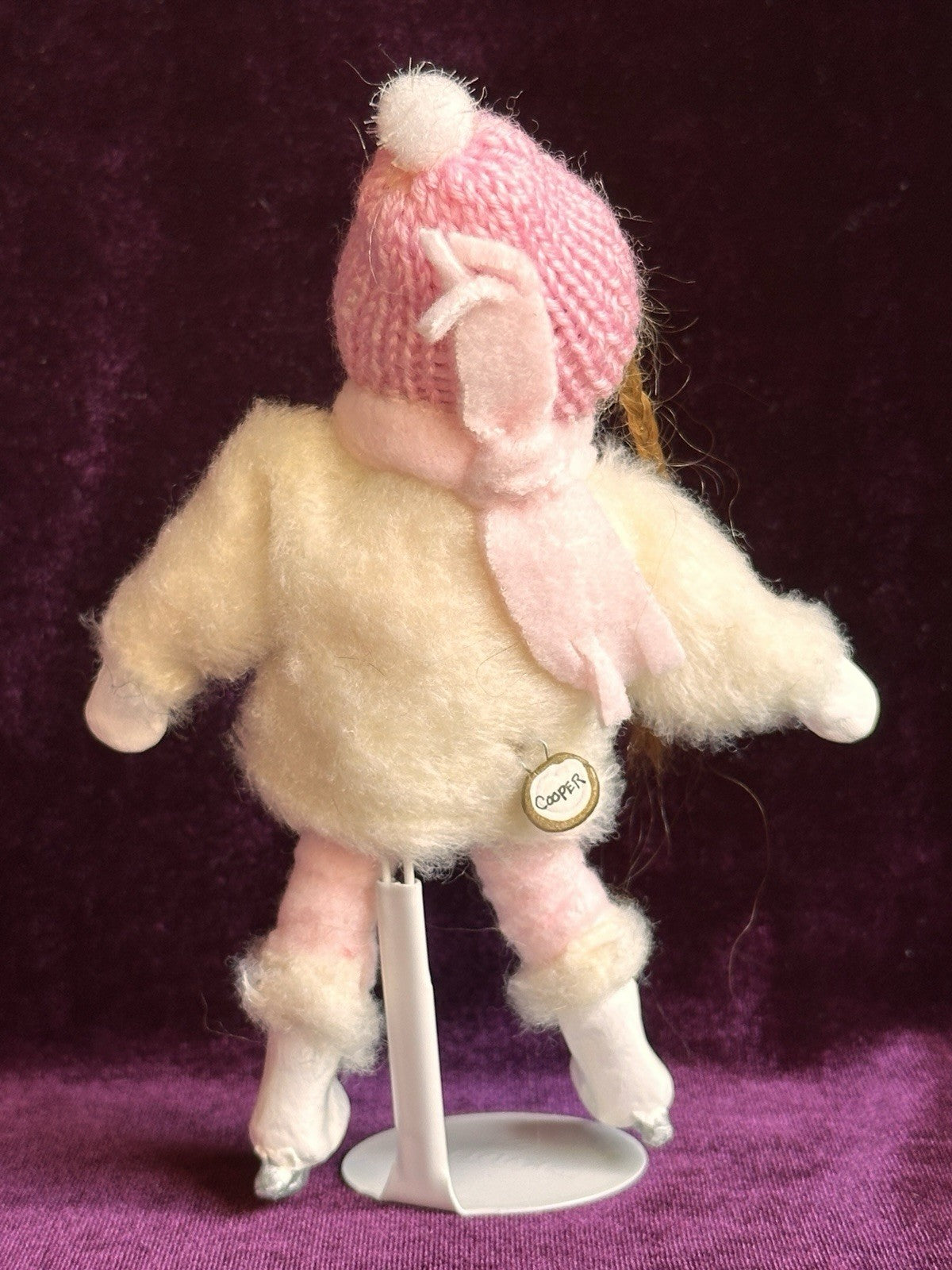 OOAK Miniature Elizabeth Cooper 6” Polymer Clay Cloth Girl Doll