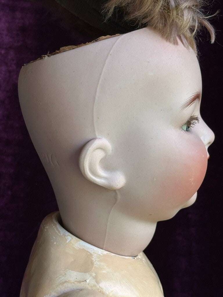 Antique German 24" Simon & Halbig Kammer & Reinhardt 126 Bisque Head Baby Doll